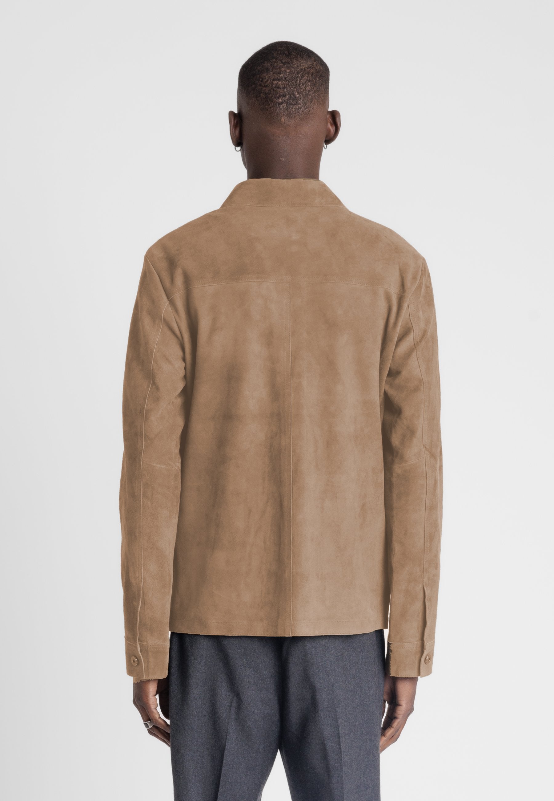 Blouson daim BRICE VS TAUPE - vue dos - Serge Pariente Paris