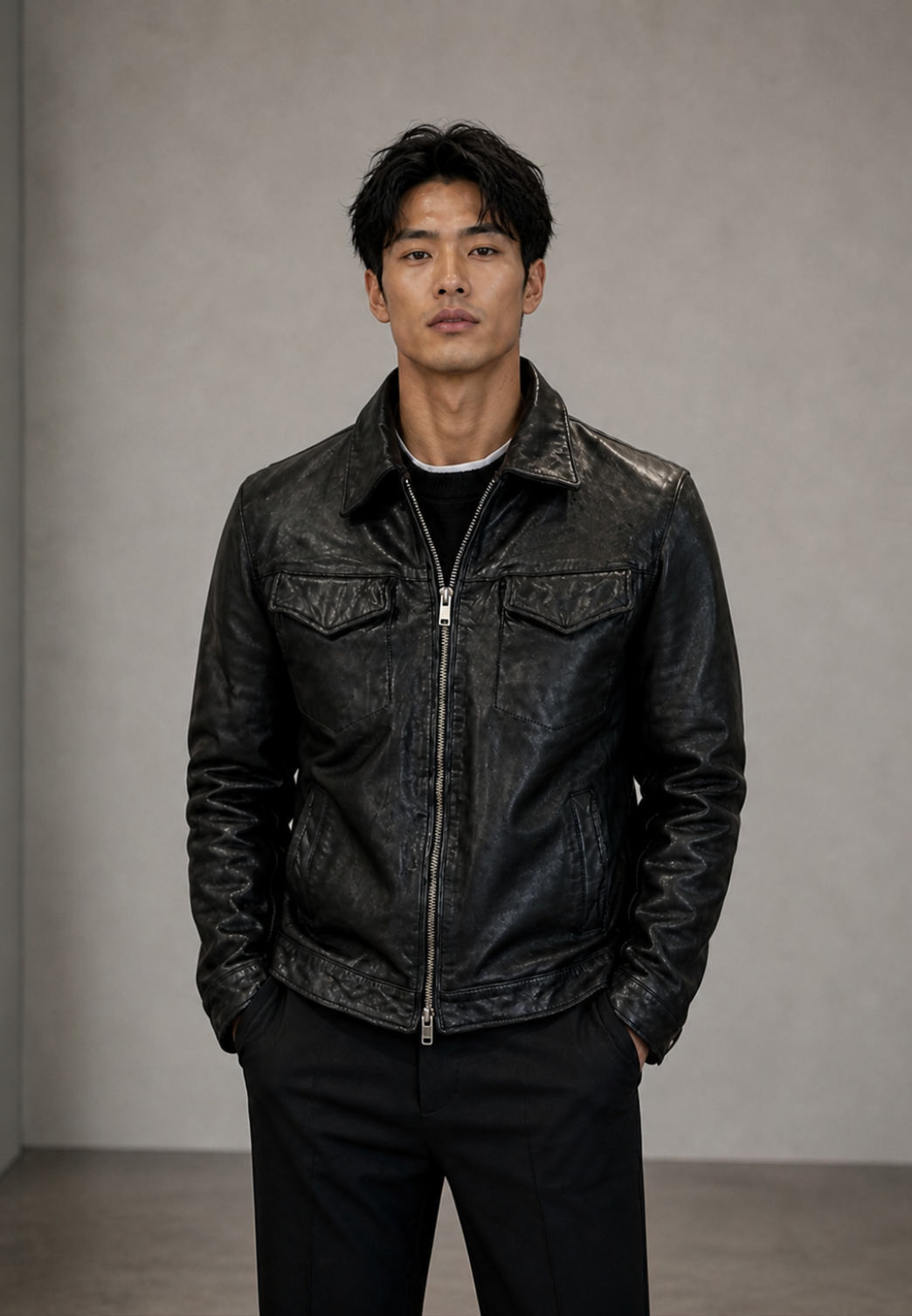 Accessoire cuir 87131 BLACK - vue dos - Serge Pariente Paris