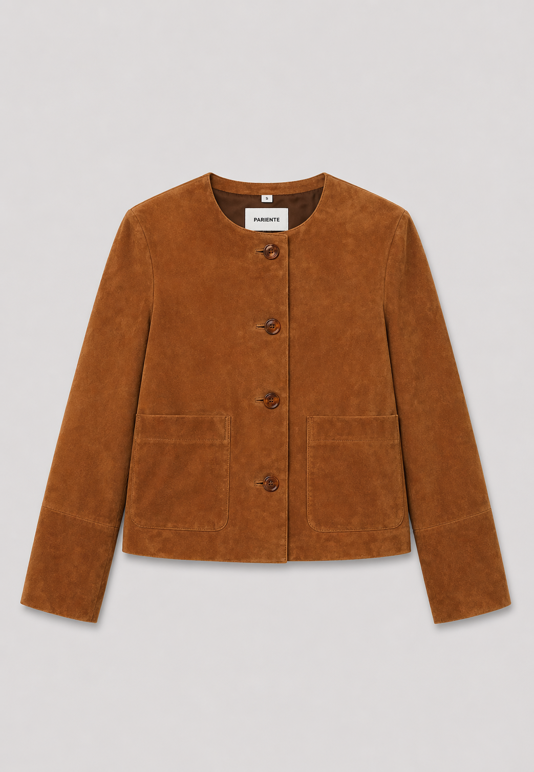 Blouson daim FLORENCE VS TOBACCO - vue face - Serge Pariente Paris
