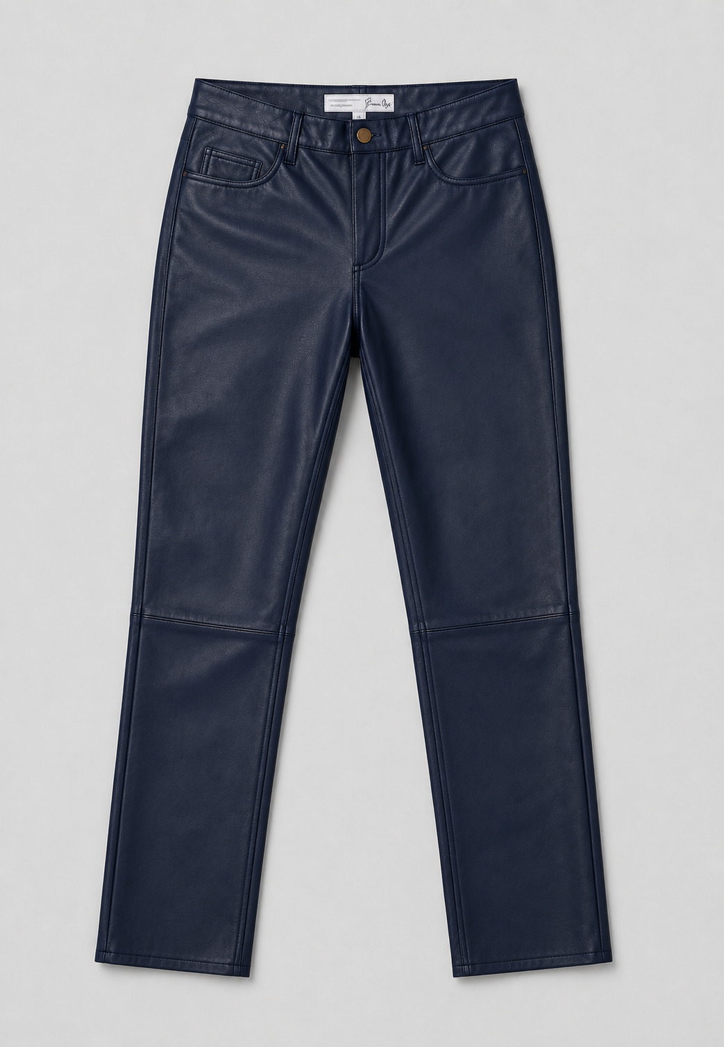Pantalon cuir x Veronika Loubry VERONIKA PANT BLUE - vue face - Serge Pariente Paris