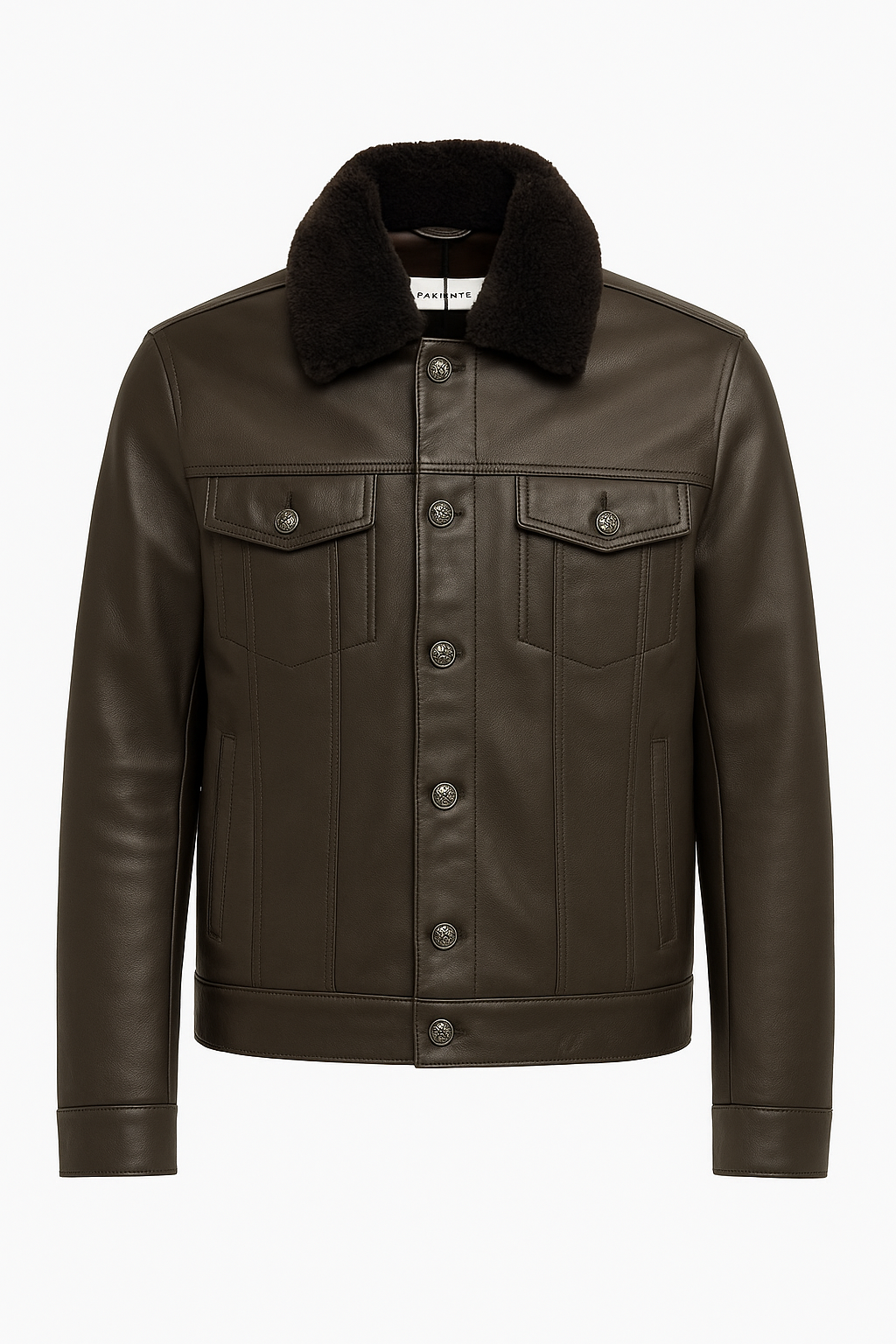 Veste cuir ELIAS BROWN - vue face - Serge Pariente Paris