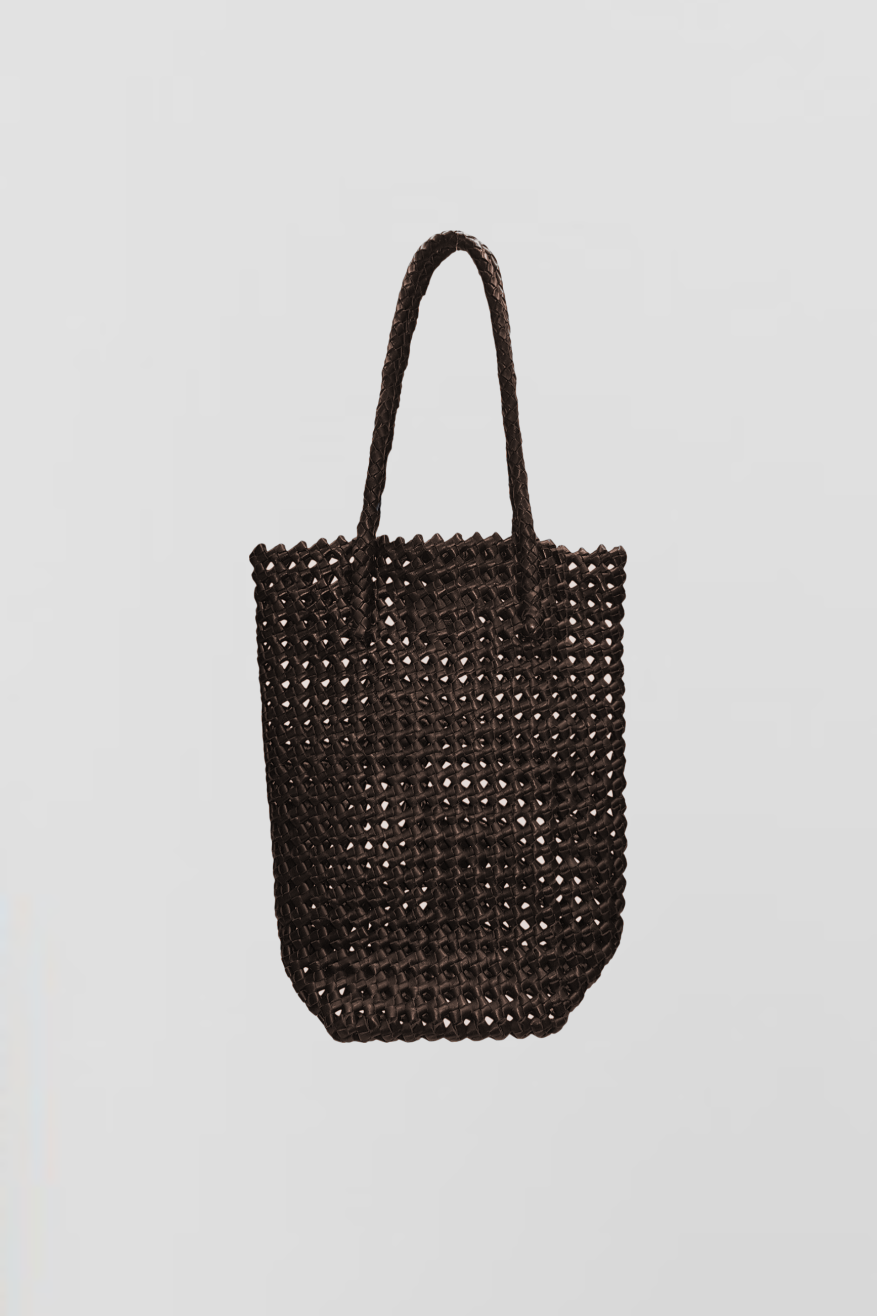 Sac cuir HAND BAG SMALL BROWN - vue face - Serge Pariente Paris