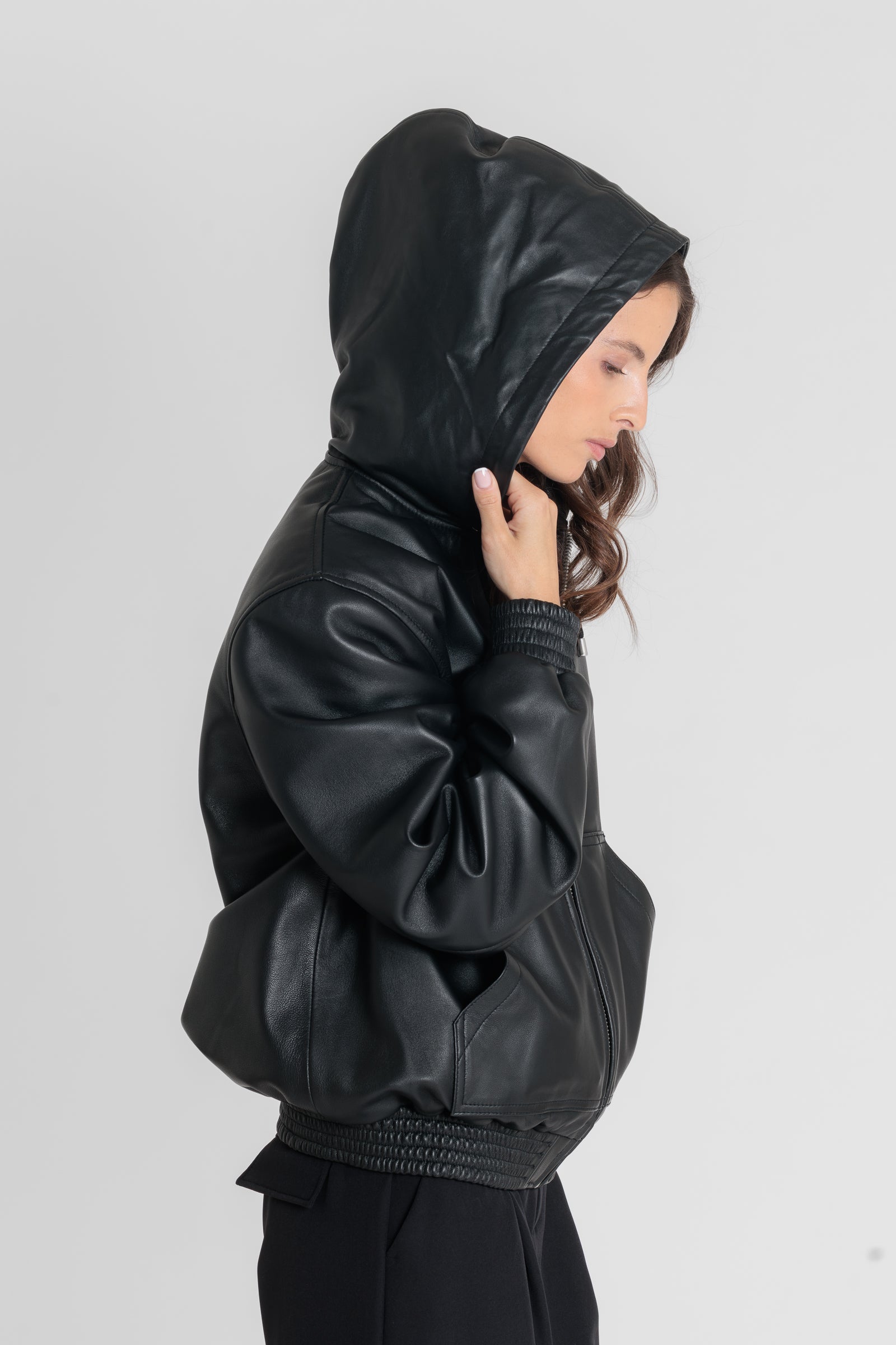 Blouson cuir ALYA BLACK - vue dos - Serge Pariente Paris