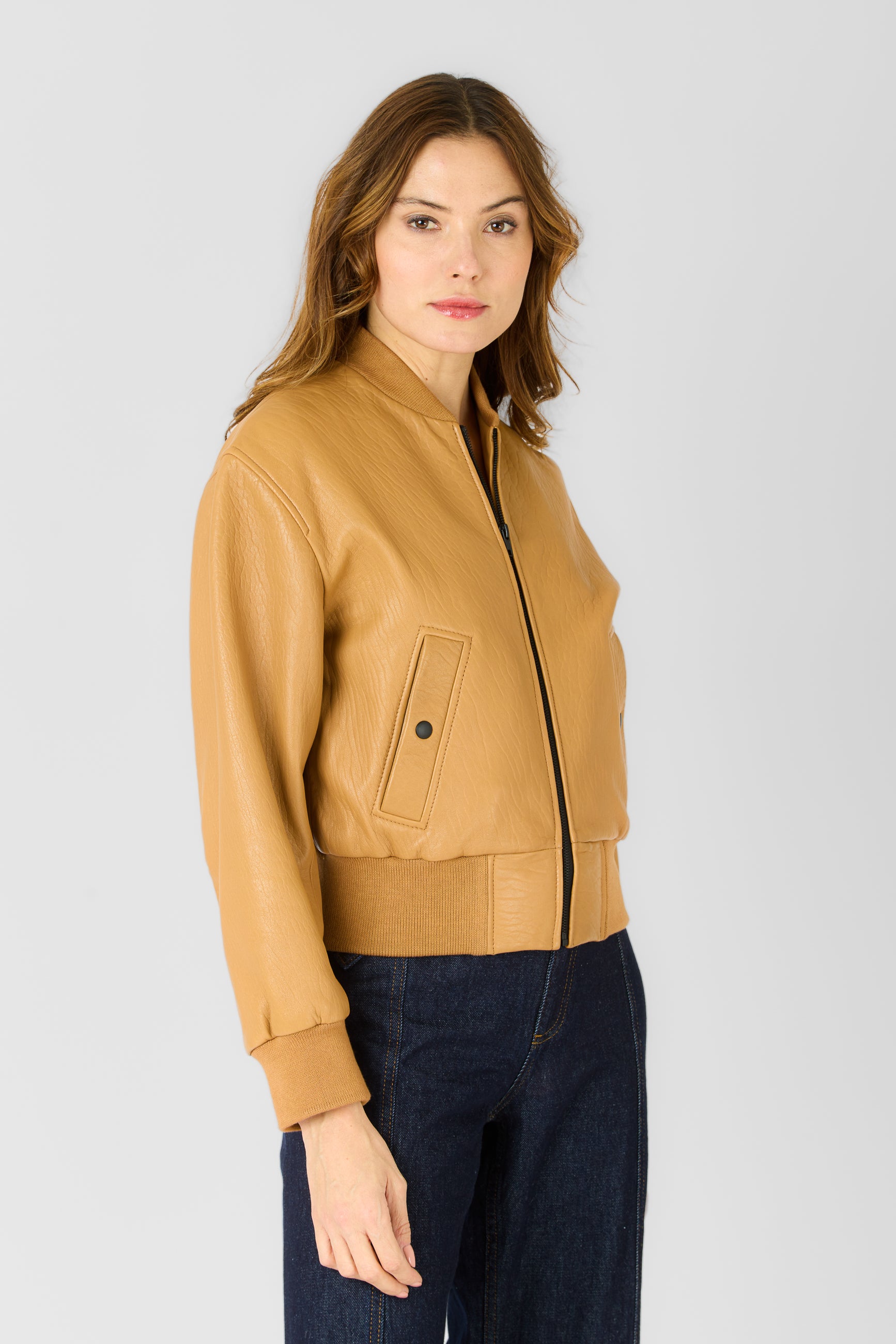 Blouson cuir THYLANE SP NZ CAMEL - vue dos - Serge Pariente Paris