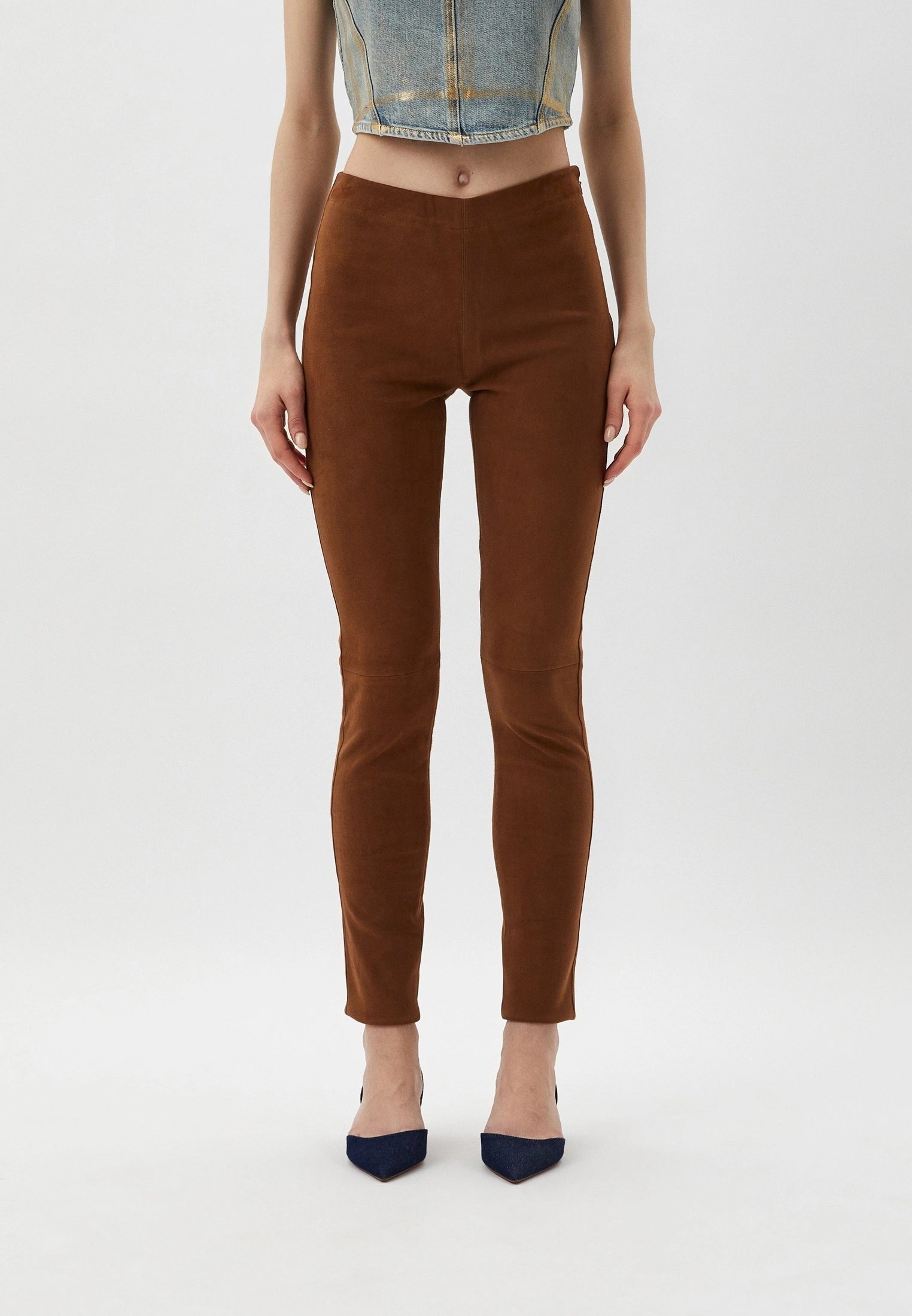 STRETCHY VS x VERONIKA porté femme legging cuir — Serge Pariente