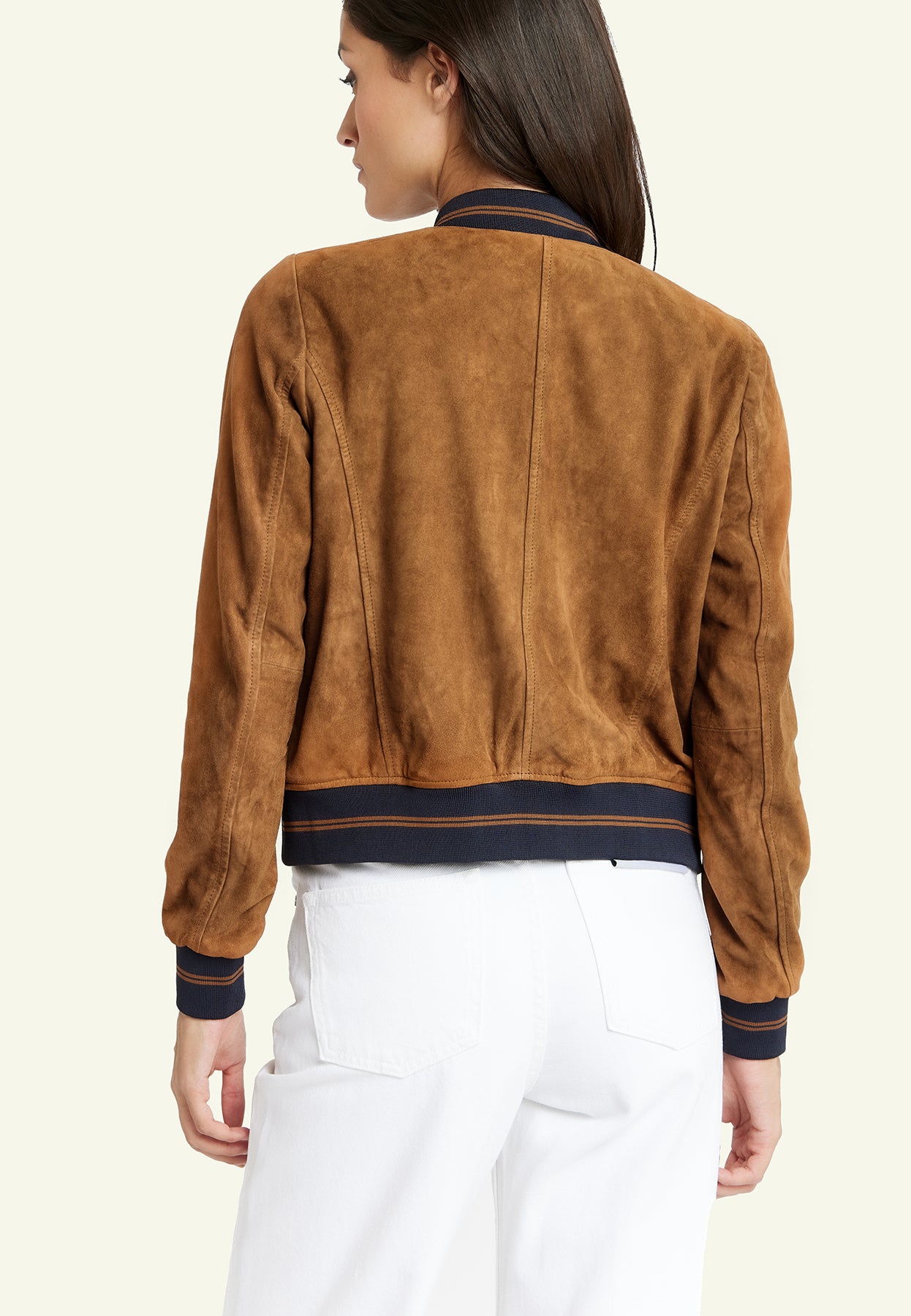 Blouson daim STARTER WOMEN VS COGNAC - vue portee - Serge Pariente Paris