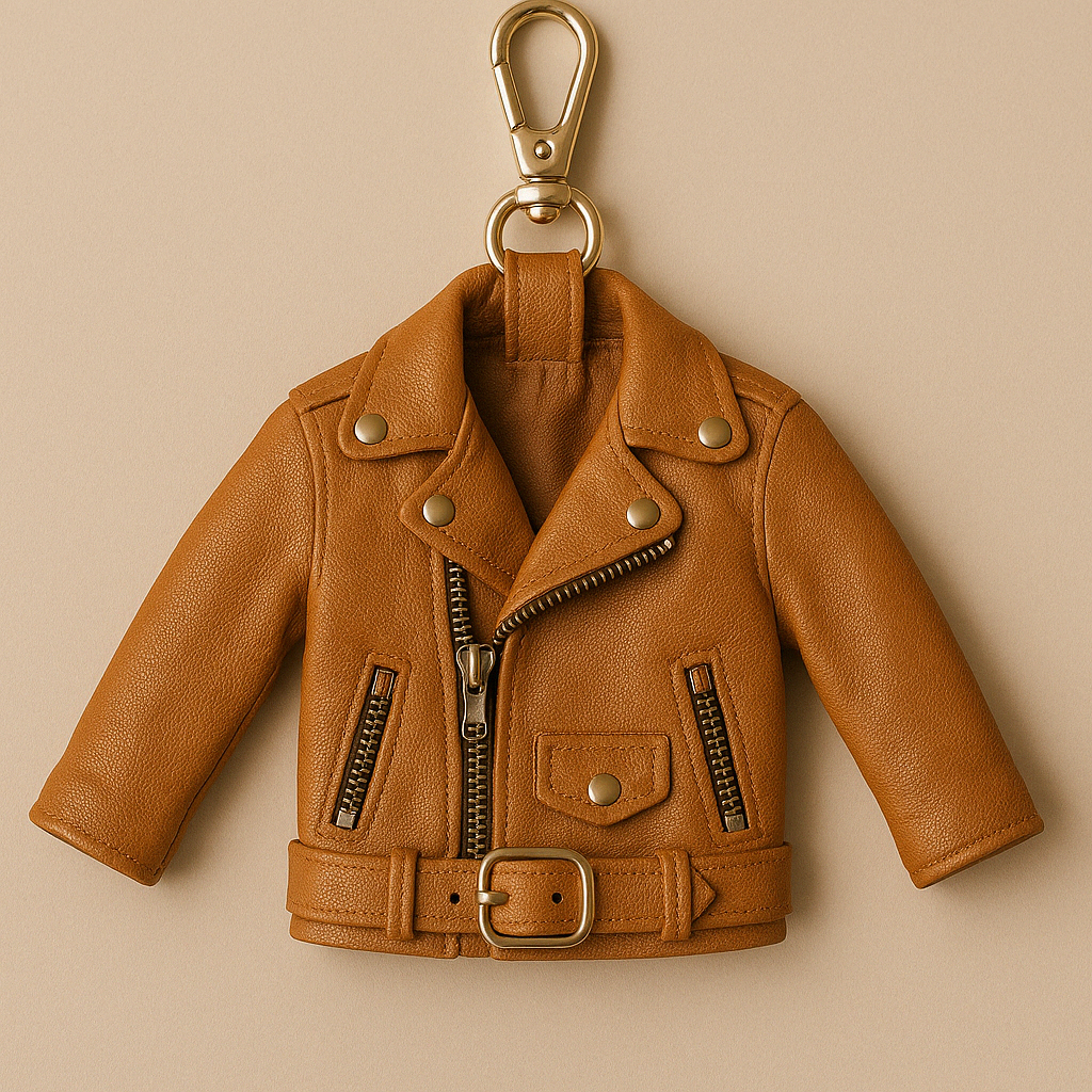 Porte-cles cuir KEYRING COGNAC - vue face - Serge Pariente Paris
