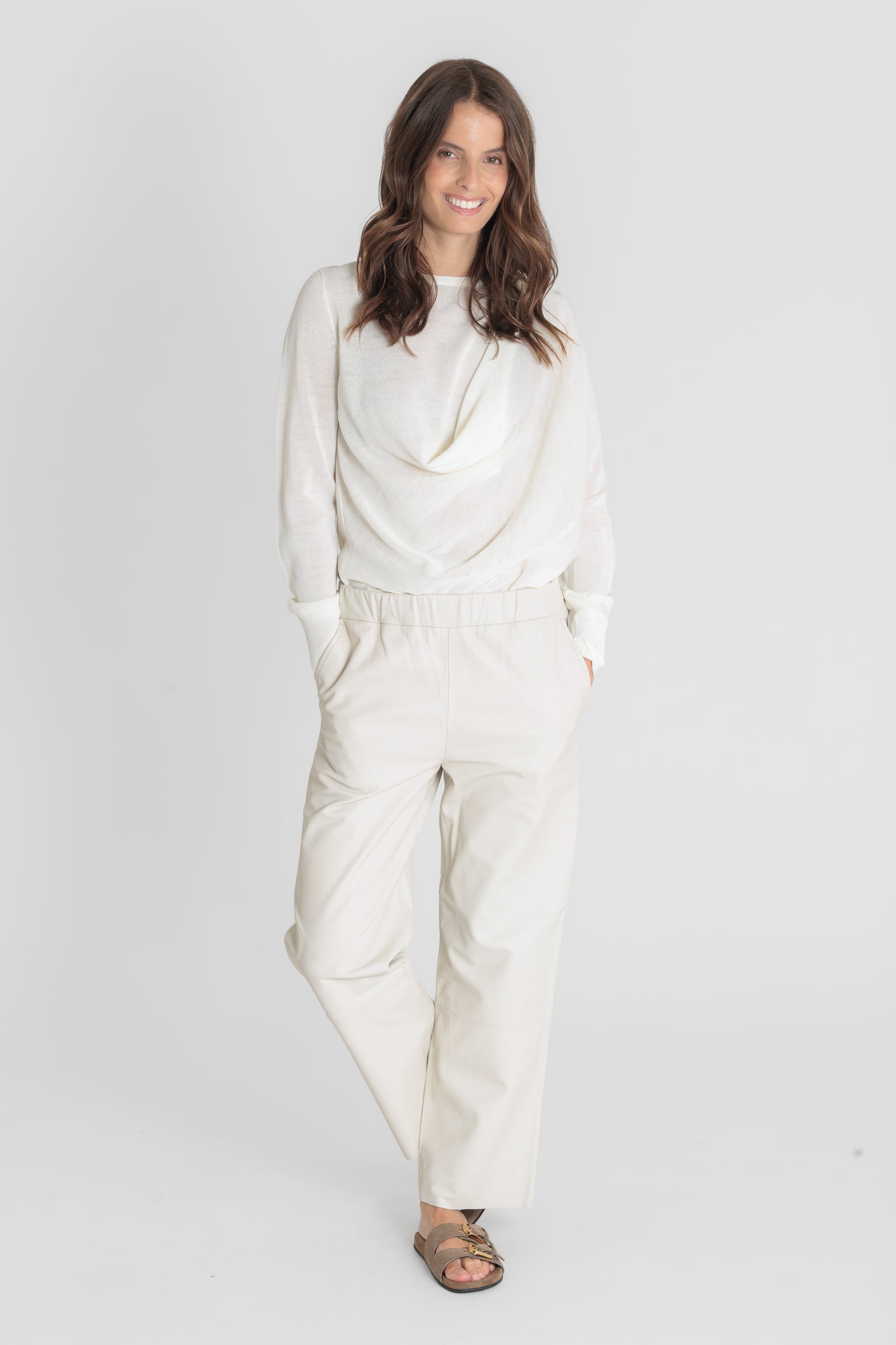 SARAH PANT EGG SHELL