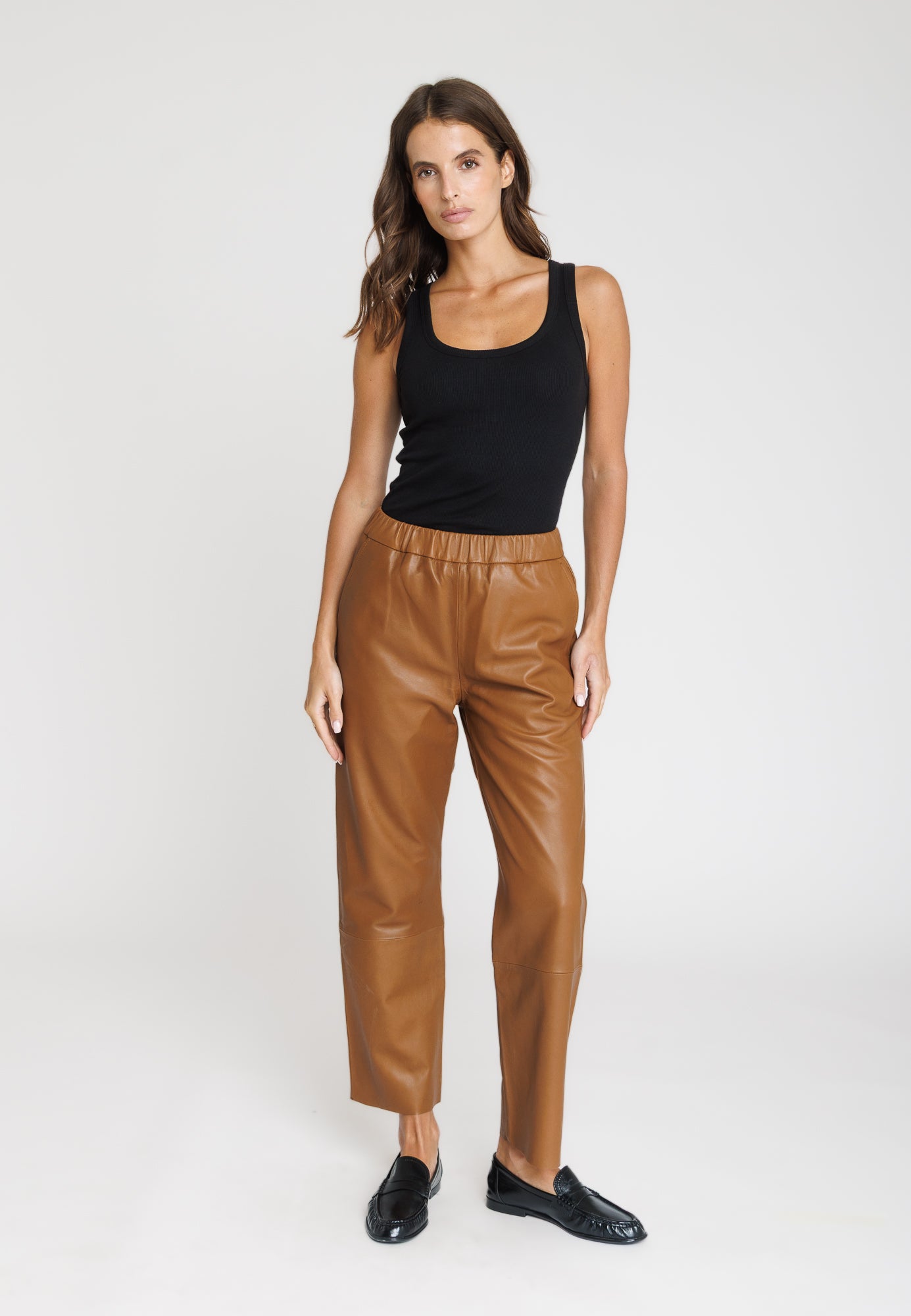 SARAH PANT COGNAC