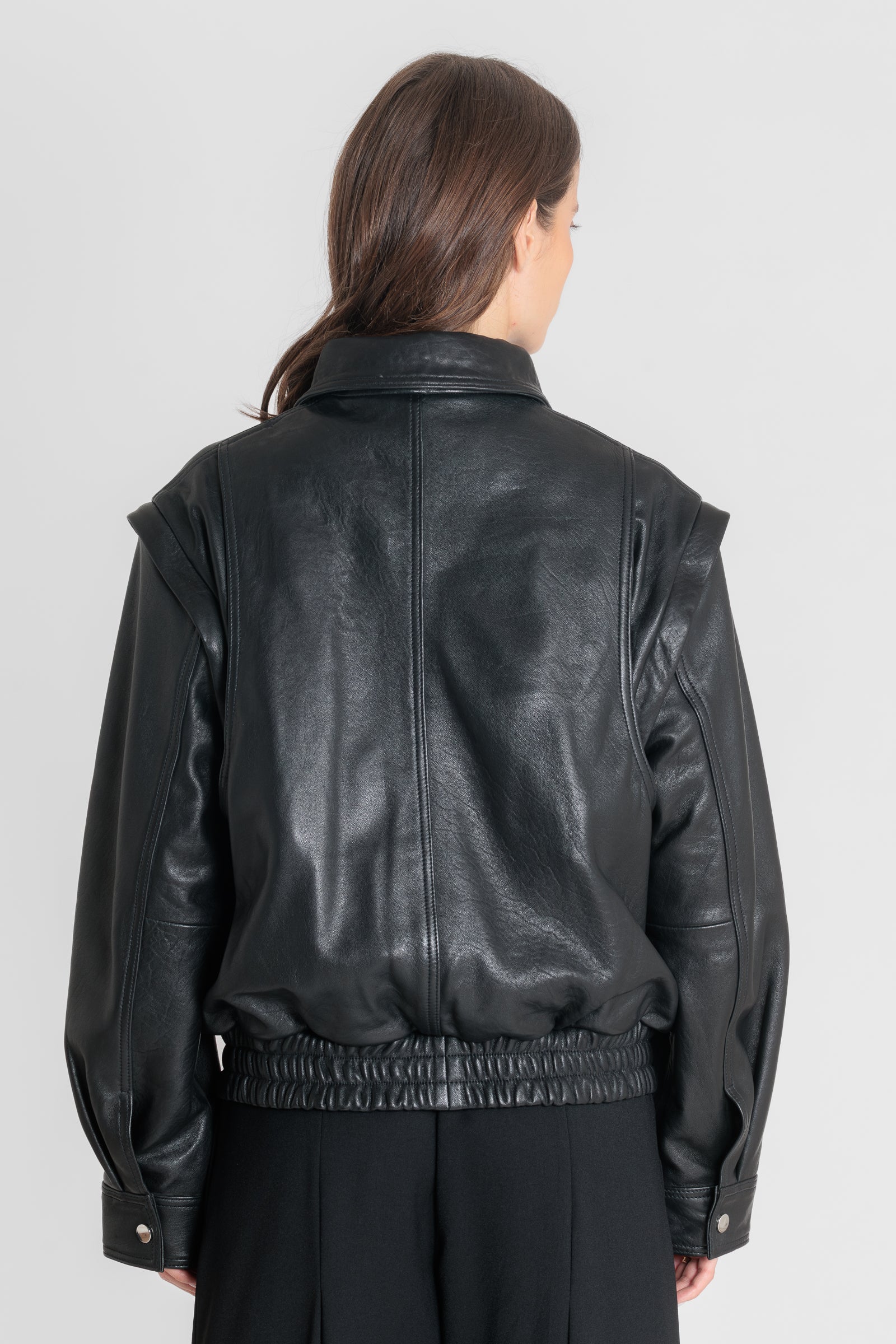 Blouson cuir FLOW BLACK - vue complementaire 1 - Serge Pariente Paris