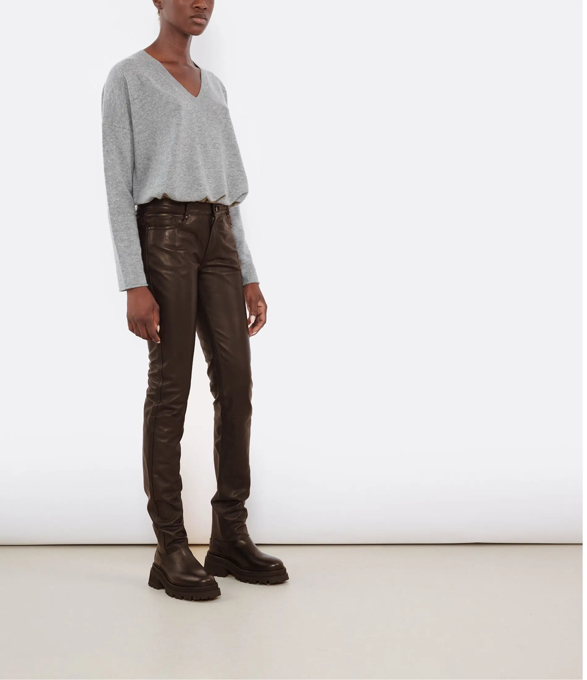 Sexy pecora nappa marrone