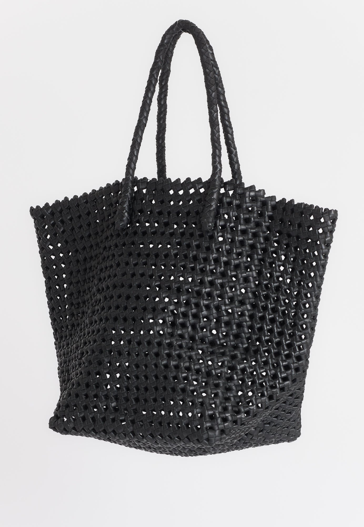 Sac cuir HAND BAG BLACK - vue cote - Serge Pariente Paris