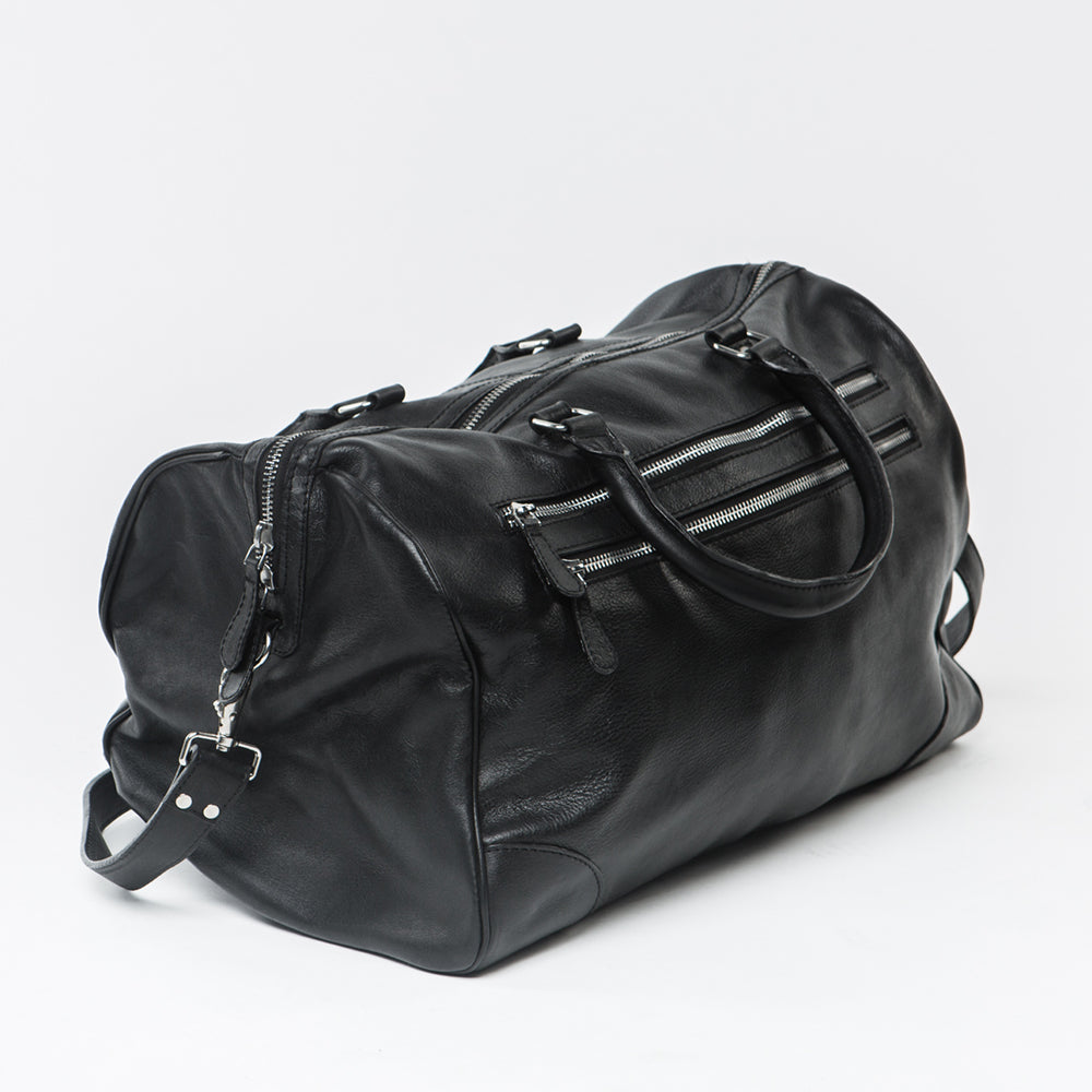 BIG BAG BLACK vue côté sac cuir buffle — Serge Pariente Paris