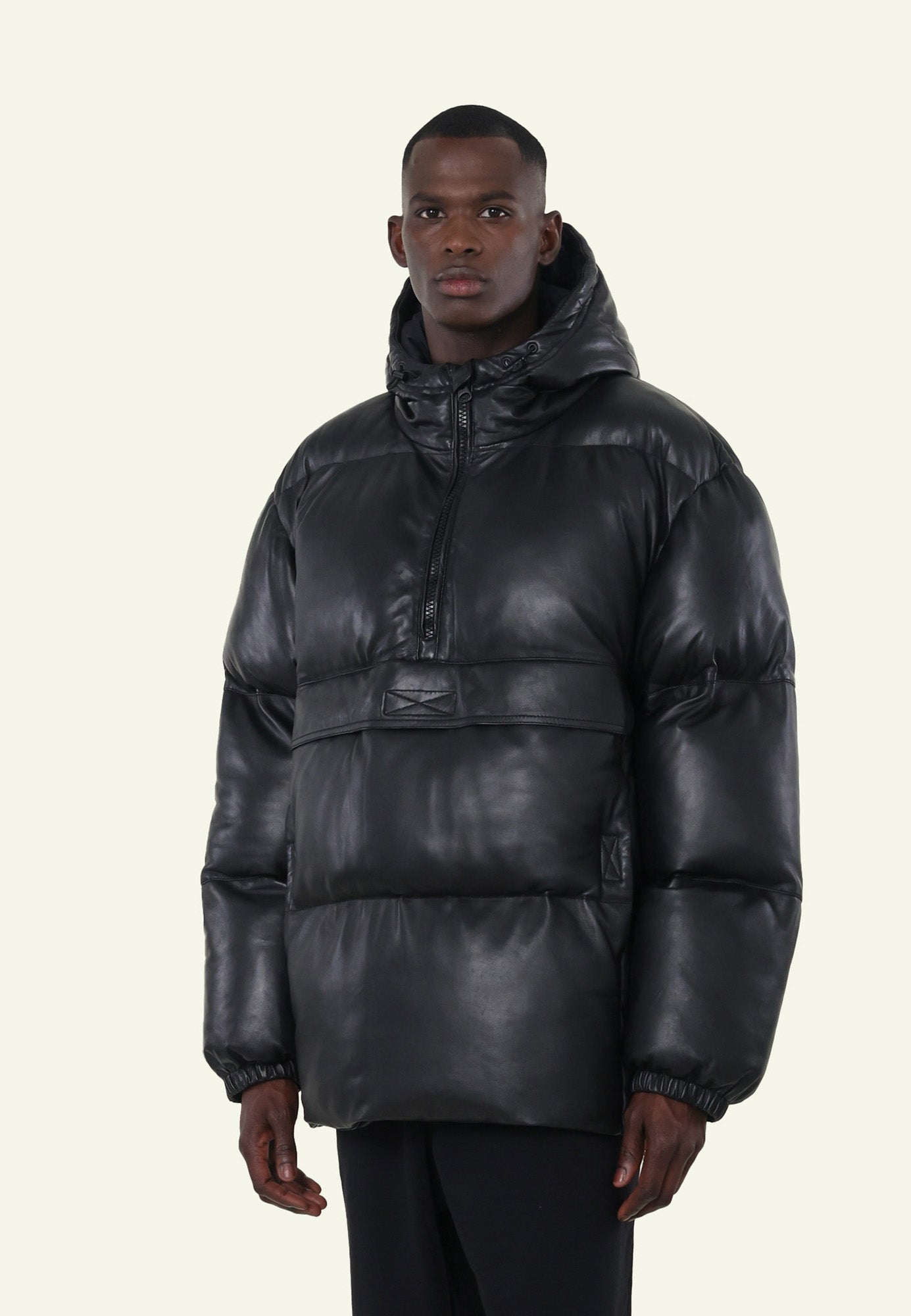 Doudoune cuir PUFFER - vue dos - Serge Pariente Paris