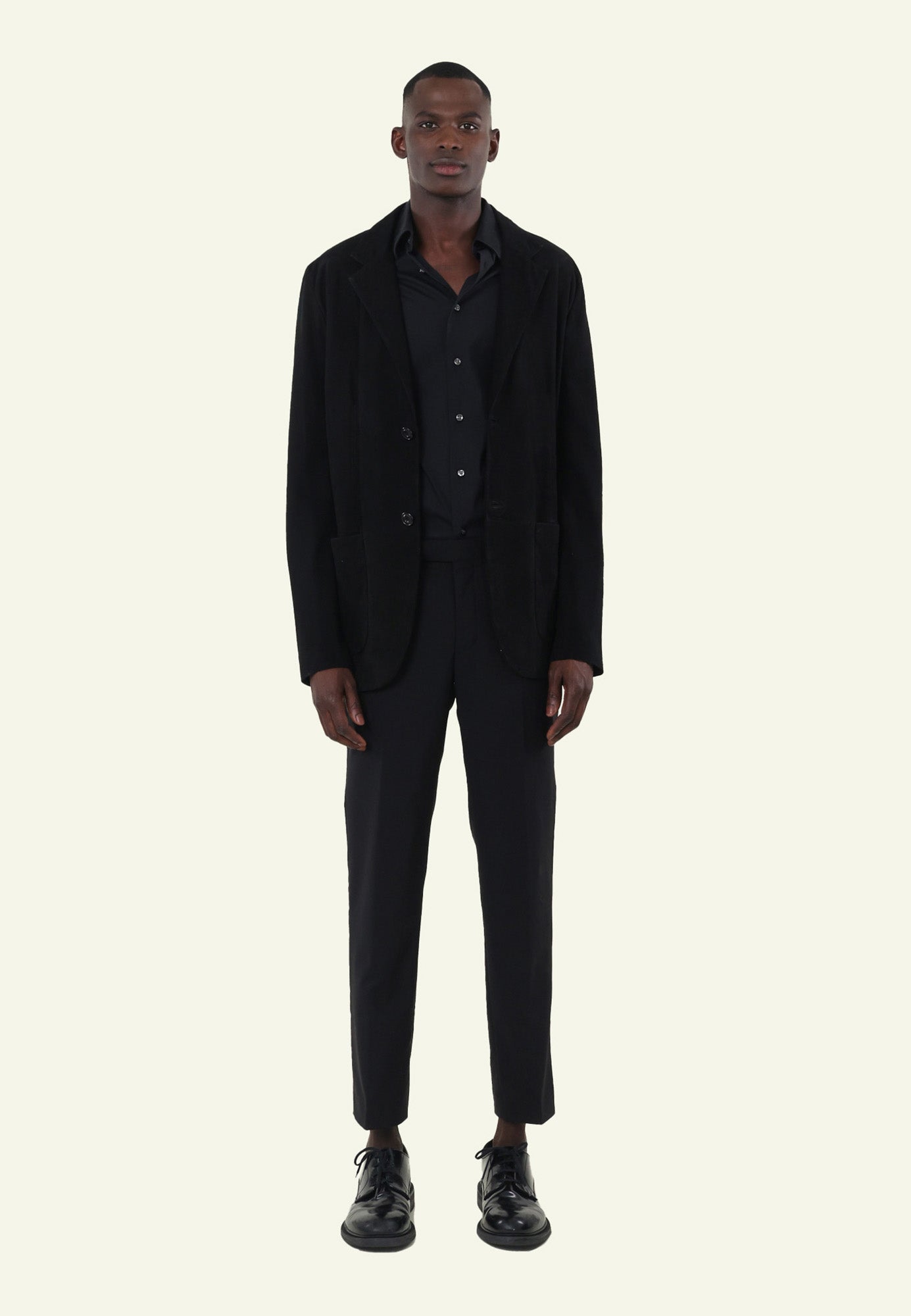 Blazer daim noir sans doublure homme BLAZER VS face — Serge Pariente Paris
