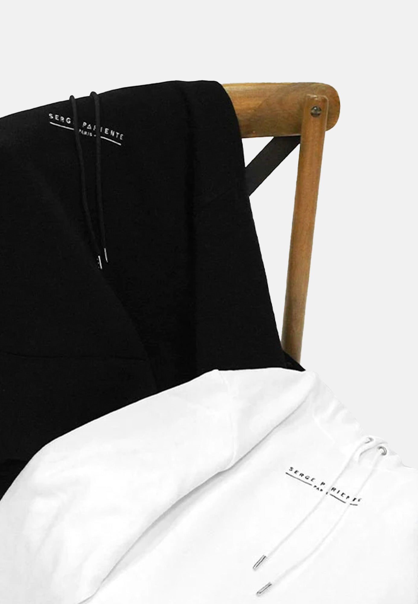 Sweat capuche HOODIE SP2 BLACK vue complémentaire — Serge Pariente Paris