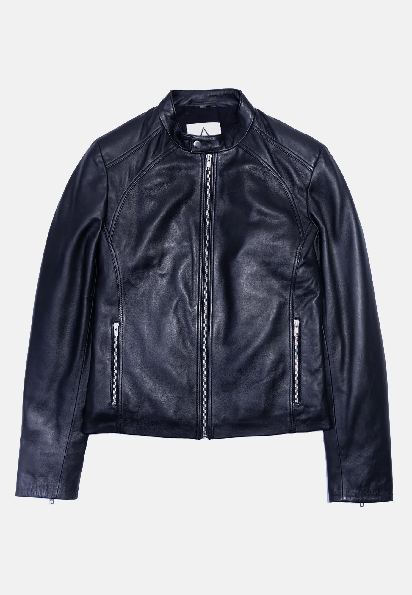 LENI NF BLACK porté homme blouson cuir noir — Serge Pariente Paris