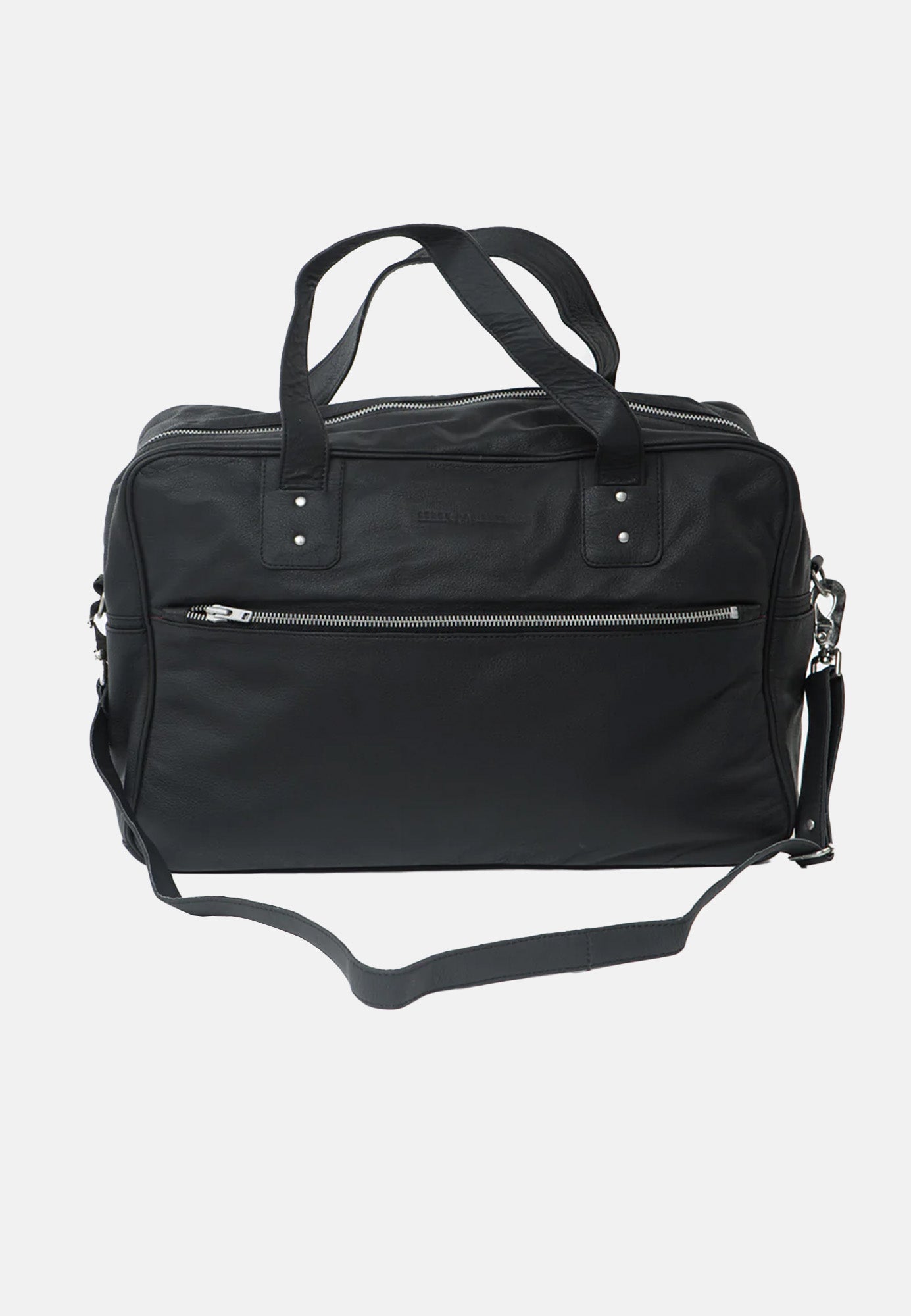 Sac weekend cuir buffle grainé NUMERO 1 face — Serge Pariente Paris