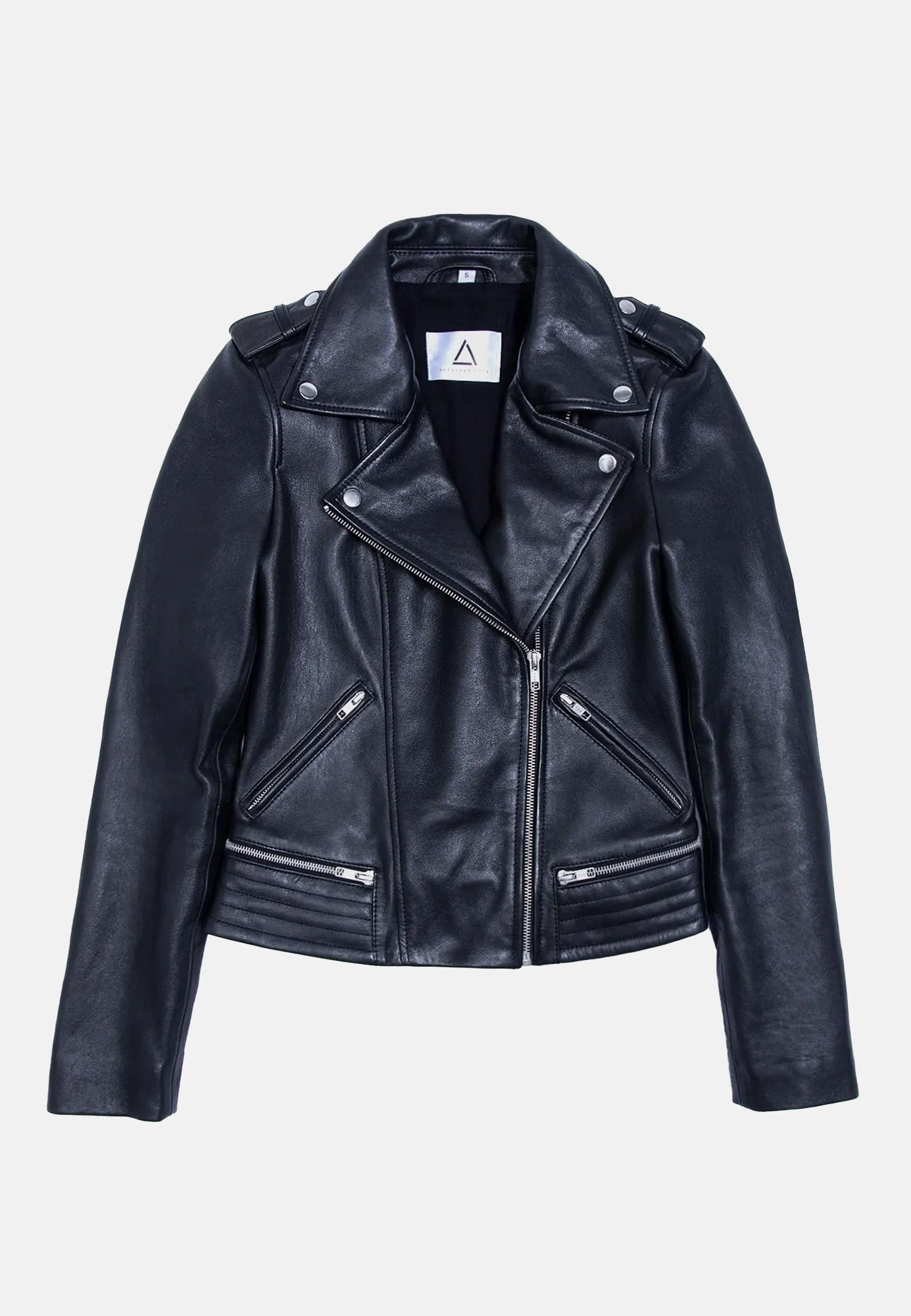 Veste cuir matelassé bas de veste femme PIACHOLL face — Serge Pariente