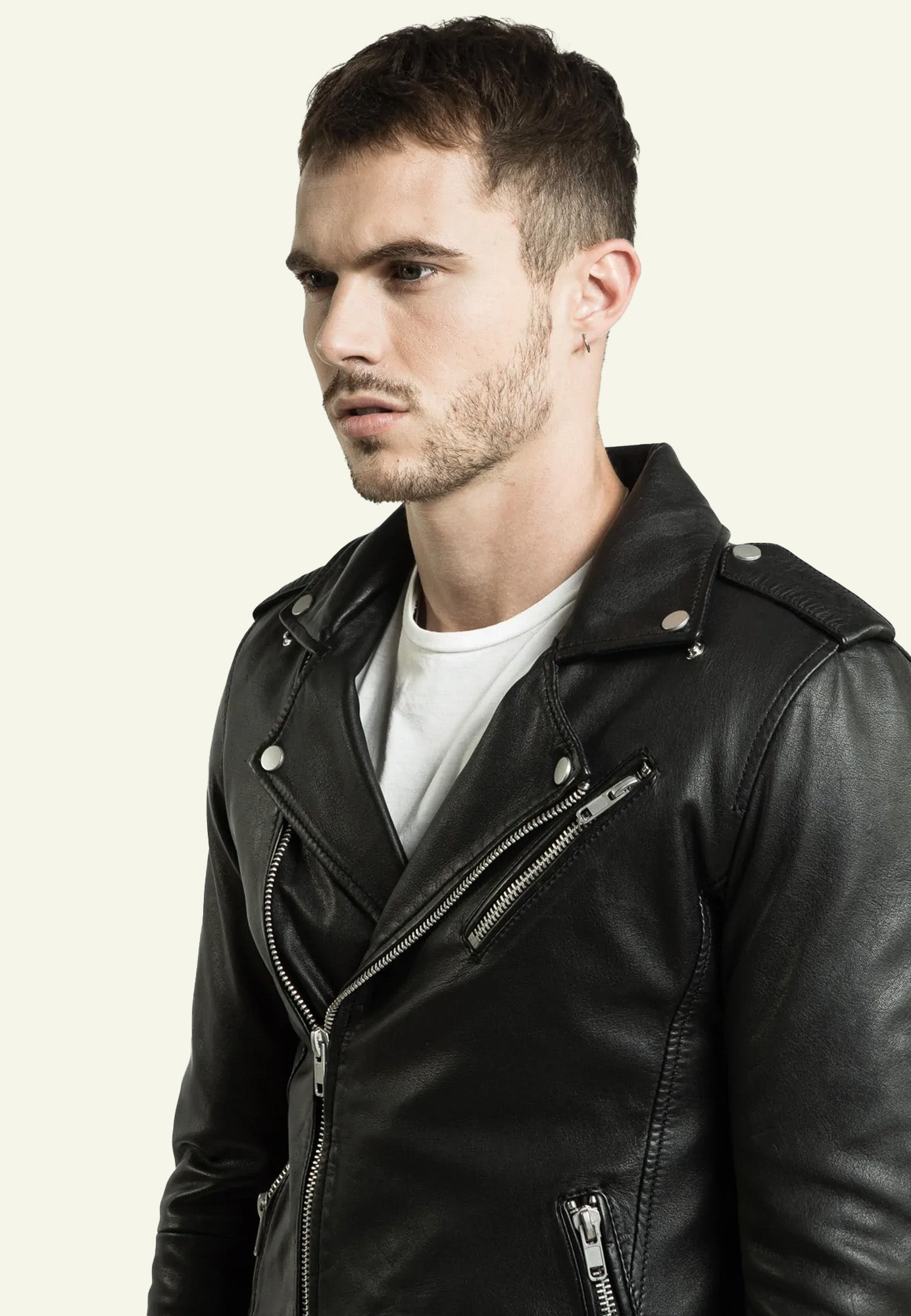 Perfecto cuir ROCKER vue complémentaire — Serge Pariente Paris