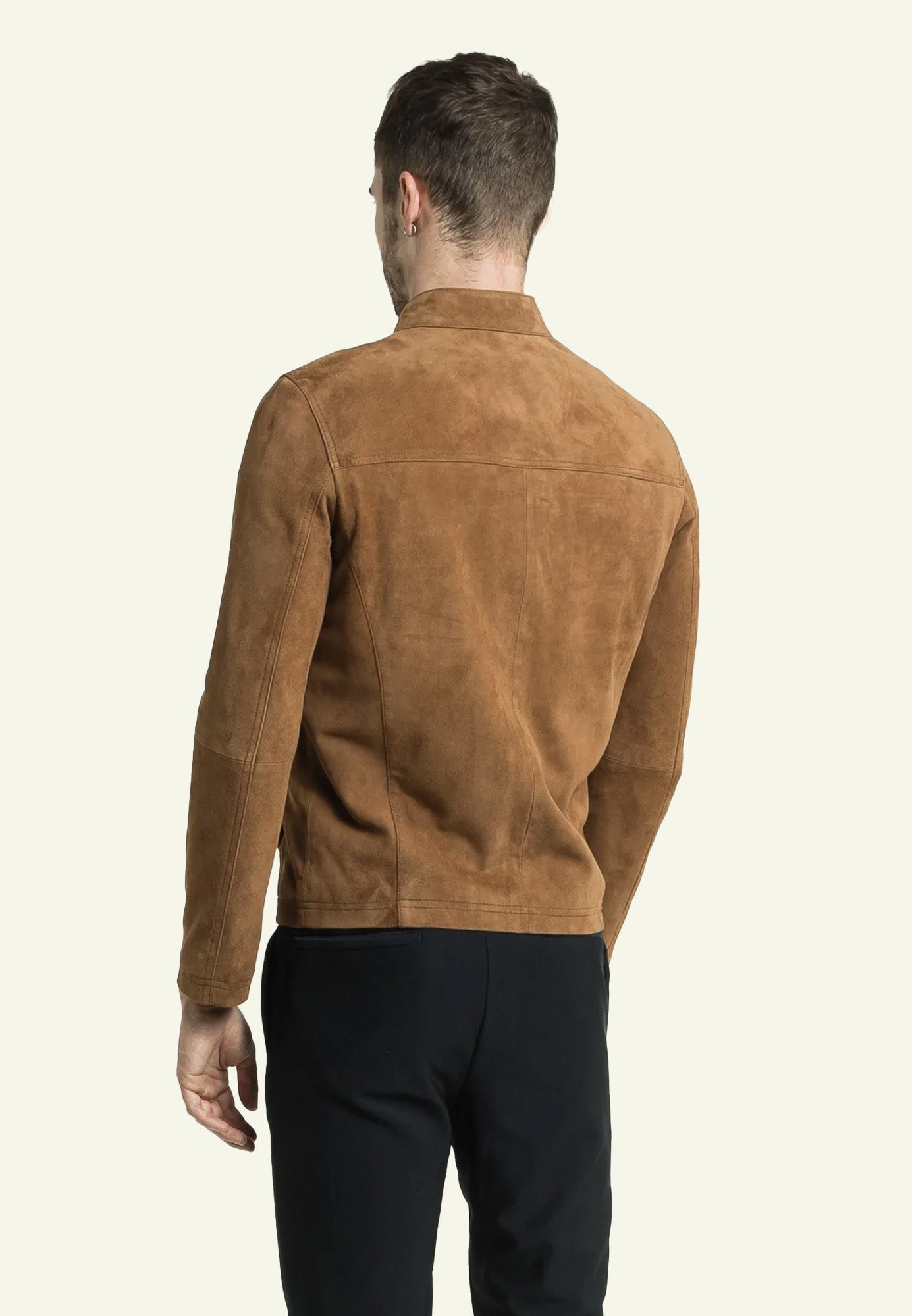 SYLVINO VS COGNAC vue dos blouson chèvre velours — Serge Pariente