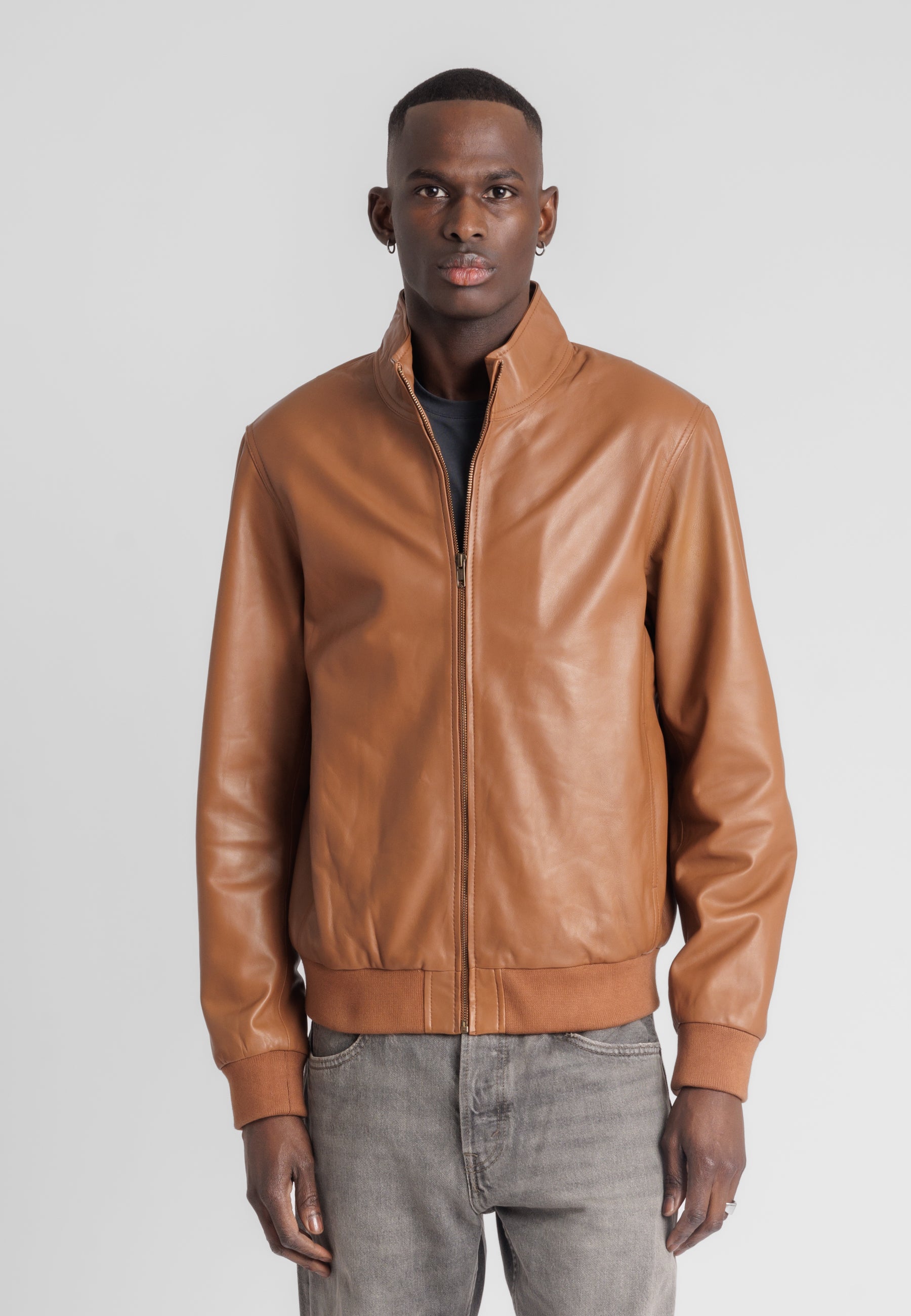 Blouson cuir EXPO COGNAC - vue face - Serge Pariente Paris