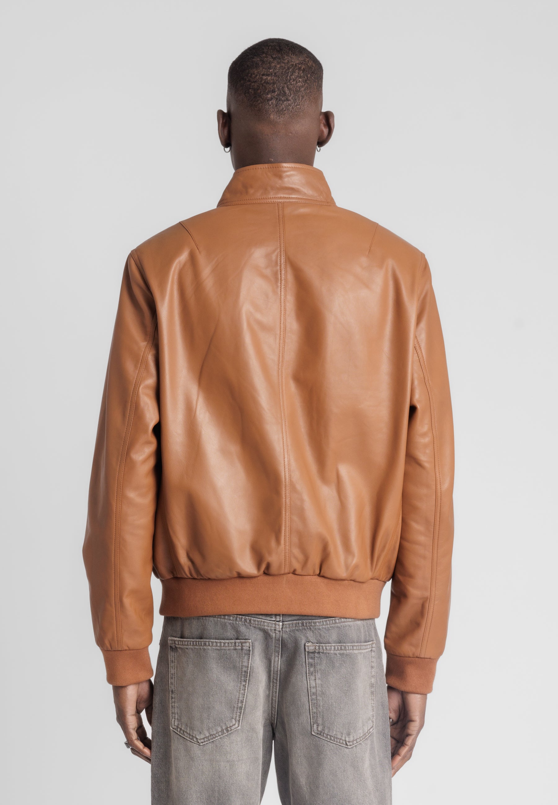 Blouson cuir EXPO COGNAC - vue cote - Serge Pariente Paris