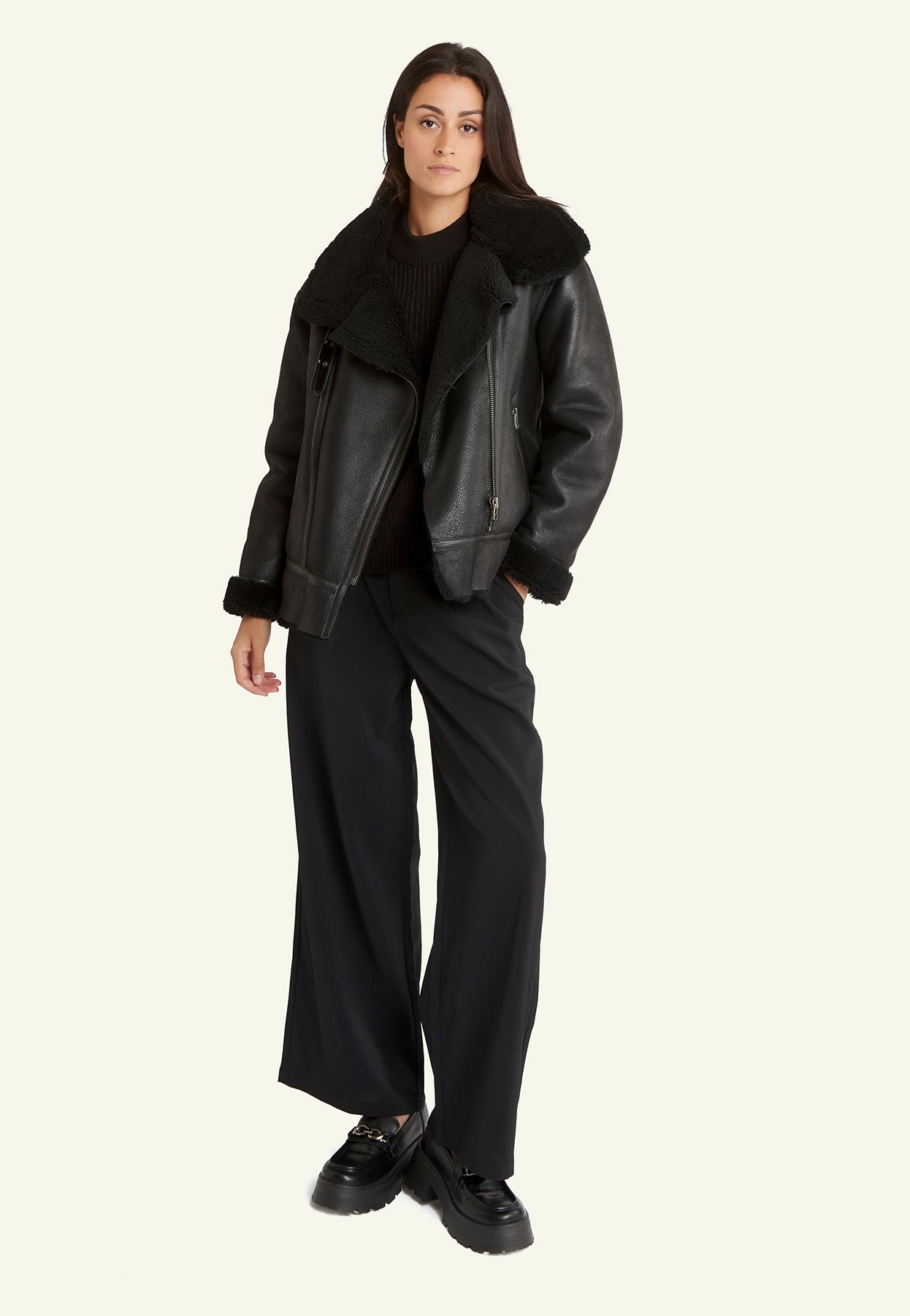 Veste cuir CHRISTELLE BLACK - vue dos - Serge Pariente Paris