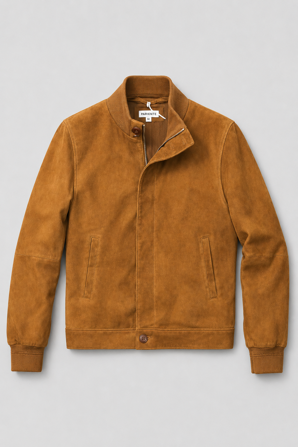 Blouson daim ZIGY VS COGNAC - vue face - Serge Pariente Paris