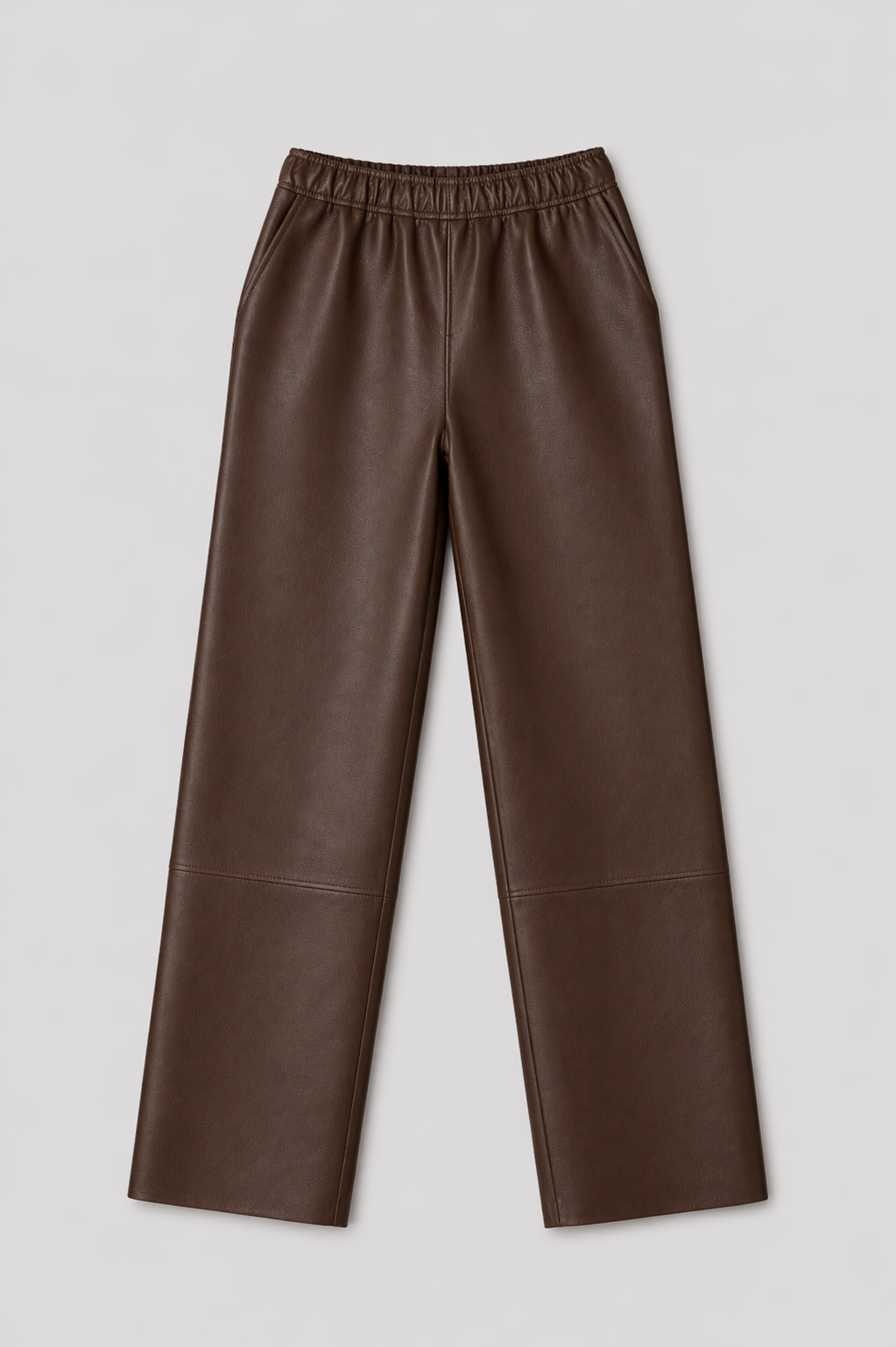 Pantalon cuir SARAH PANT BROWN - vue face - Serge Pariente Paris