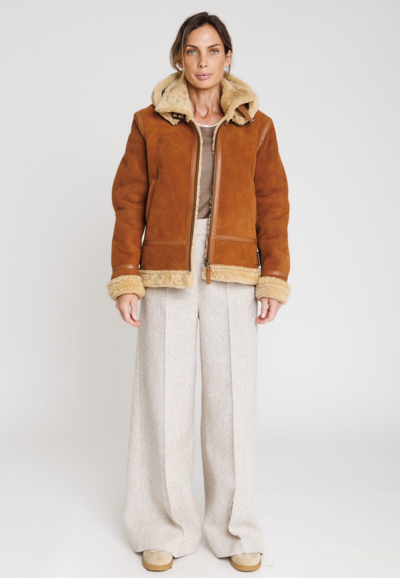Veste cuir JACQUELINE TOBACCO - vue dos - Serge Pariente Paris