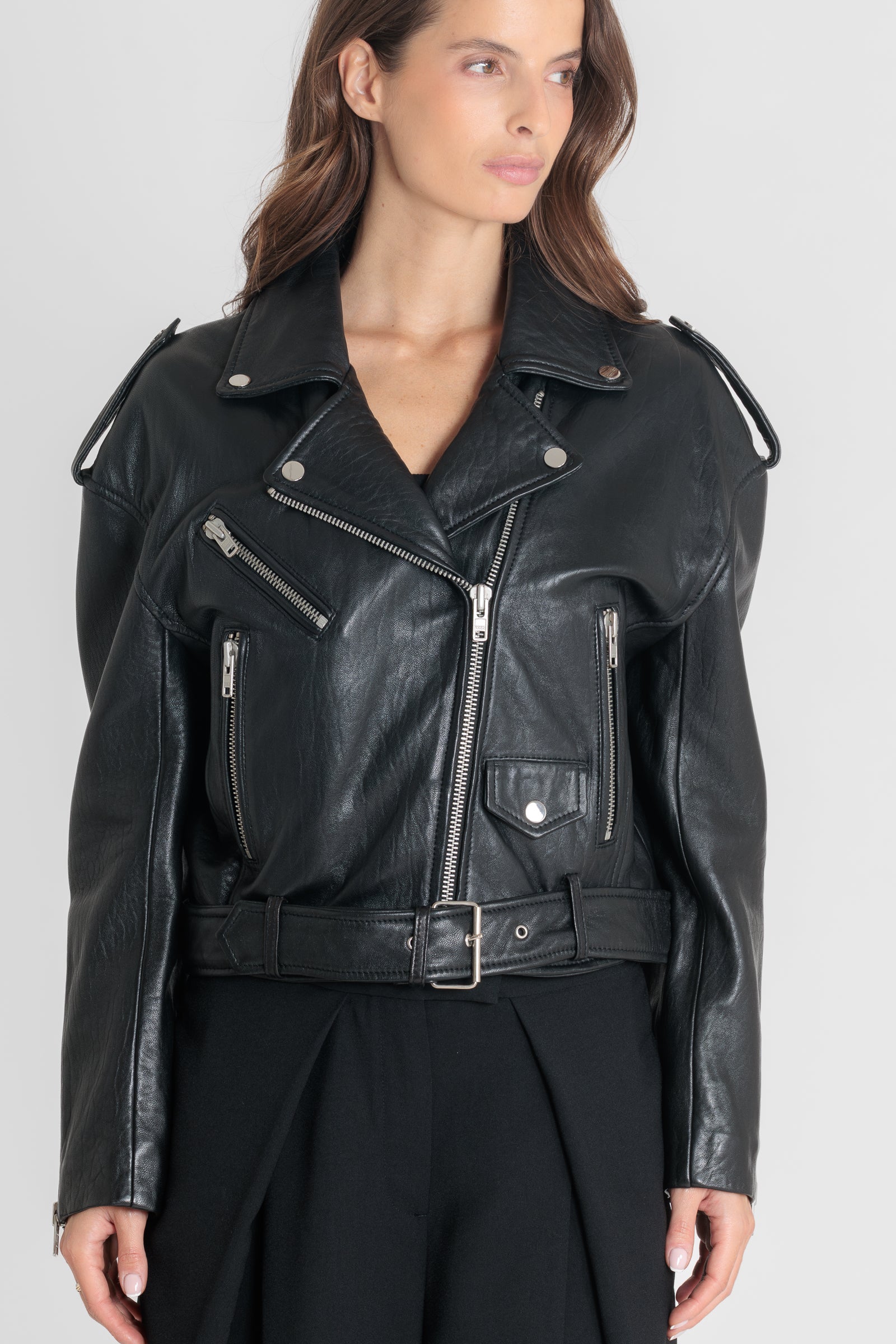 Gilet cuir STEF NZ BLACK - vue dos - Serge Pariente Paris