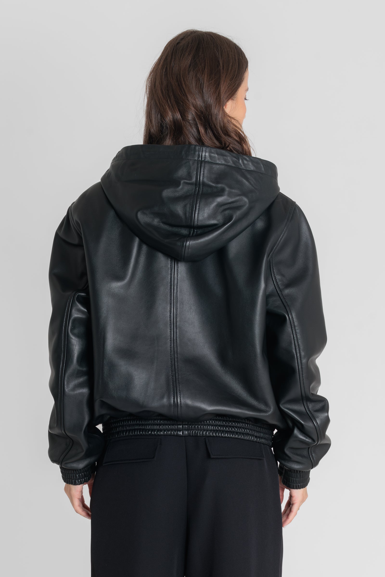 Blouson cuir ALYA BLACK - vue complementaire 1 - Serge Pariente Paris
