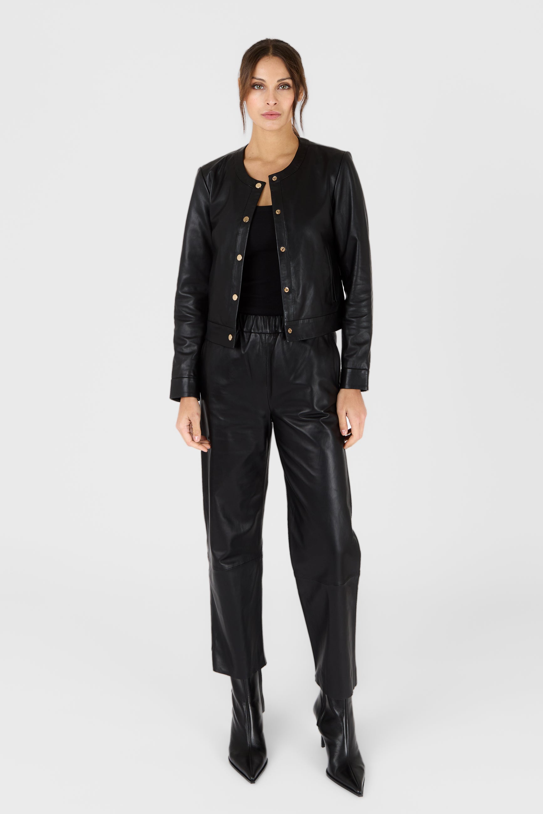 Blouson cuir MARION BLACK - vue dos - Serge Pariente Paris