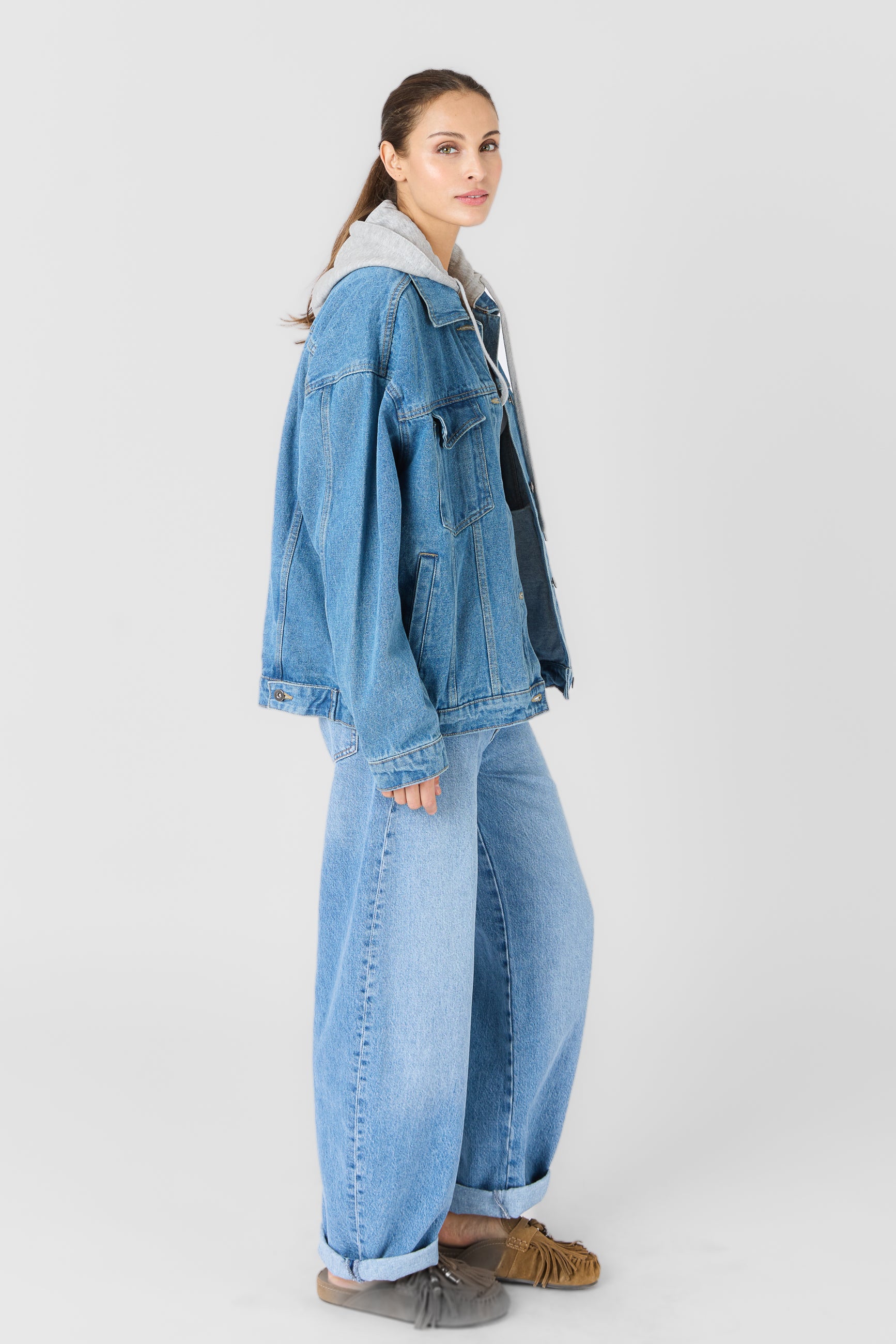 Veste denim JEANS JACKET DENIM UNISEXE - vue face - Serge Pariente Paris