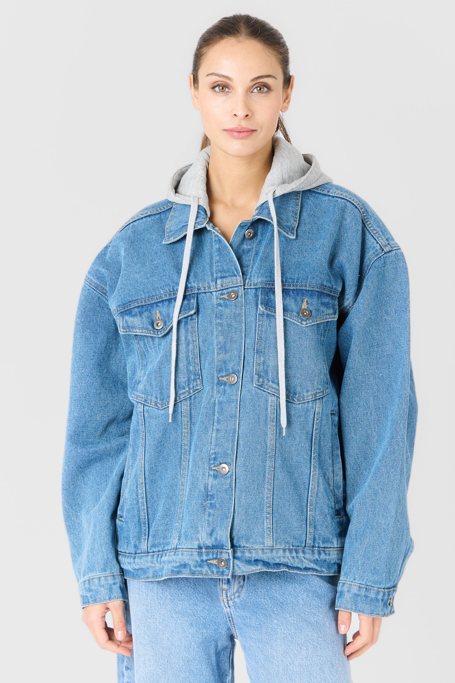 Veste denim JEANS JACKET DENIM UNISEXE - vue cote - Serge Pariente Paris