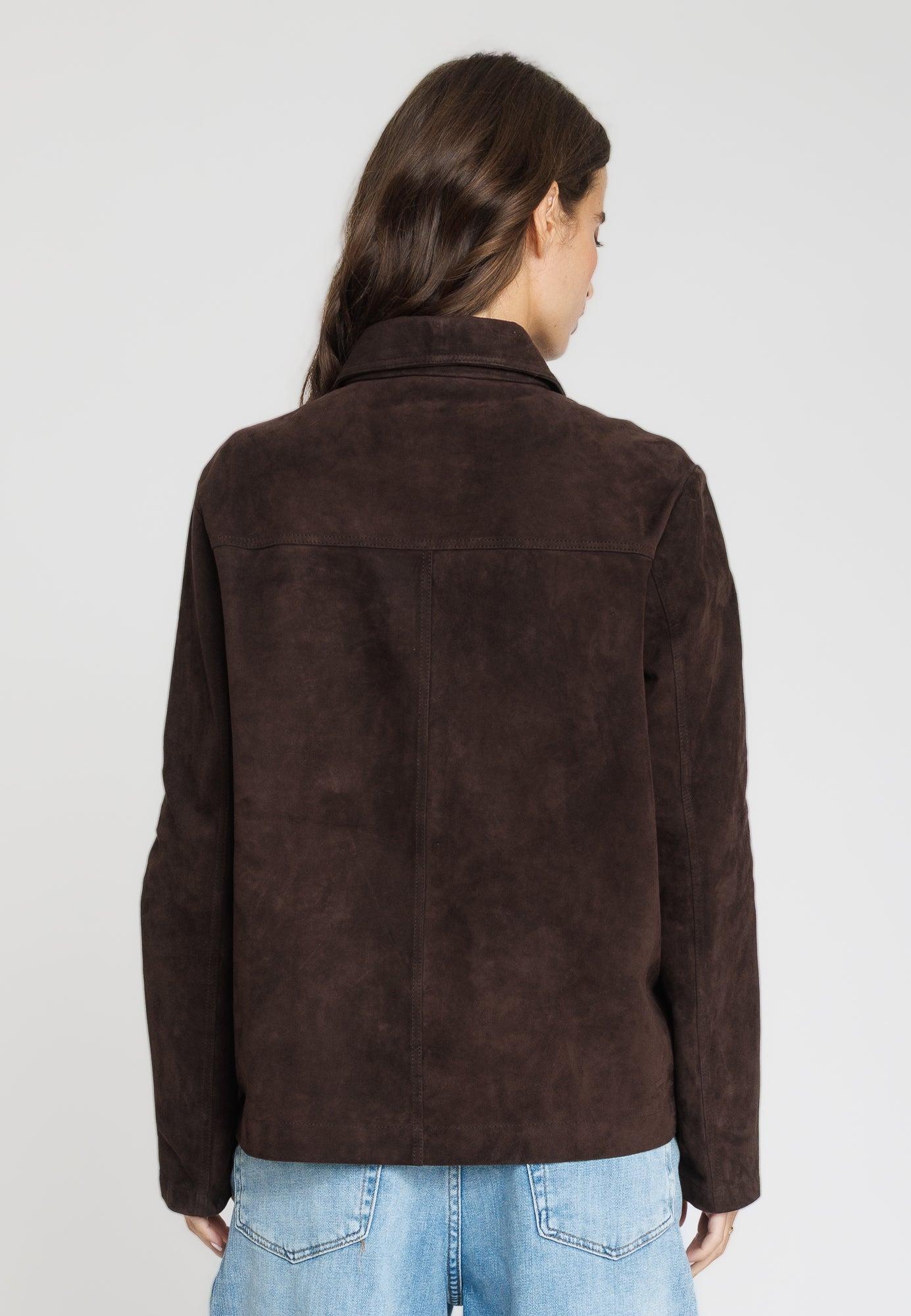 Blouson daim ALEXANDRA VS BROWN - vue detail - Serge Pariente Paris