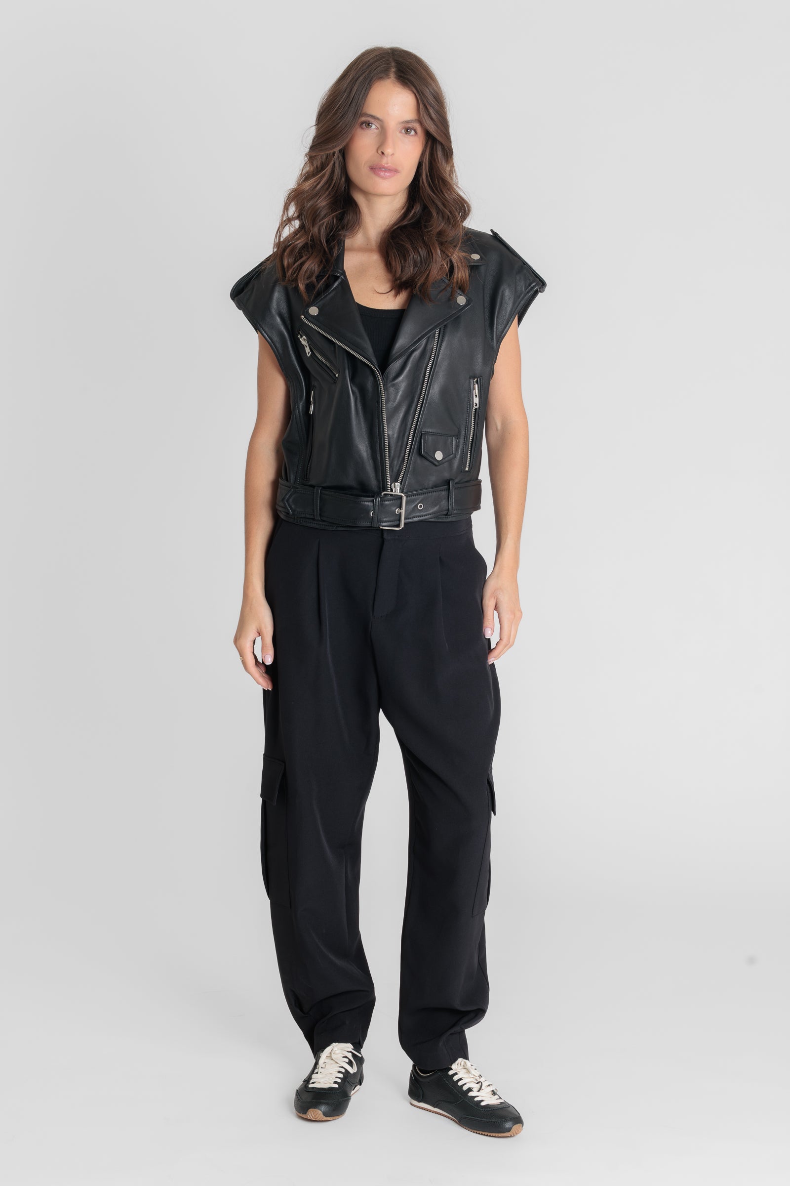 Gilet cuir STEF GILET BLACK - vue dos - Serge Pariente Paris