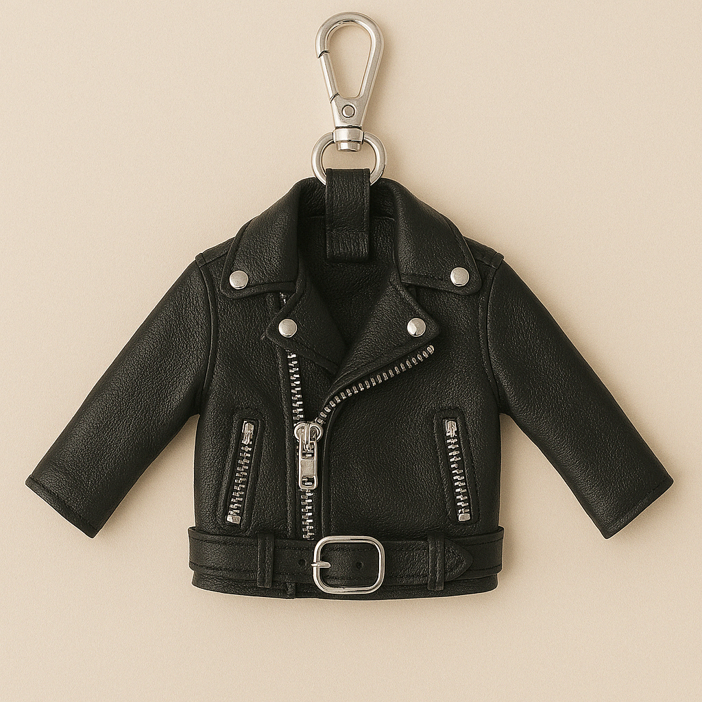 Porte-cles cuir KEYRING BLACK - vue face - Serge Pariente Paris