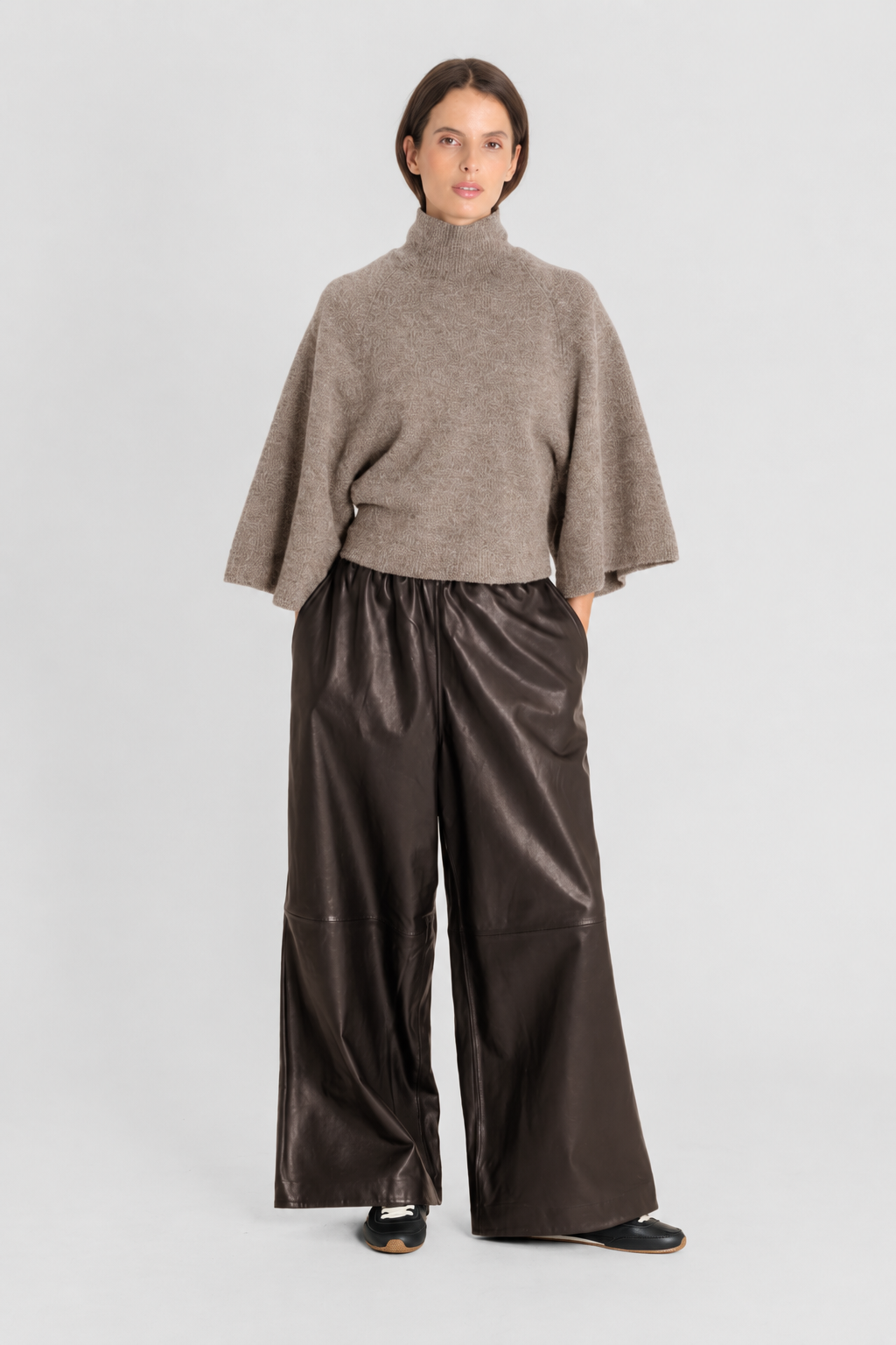 Blouson cuir LORANE BROWN - vue dos - Serge Pariente Paris