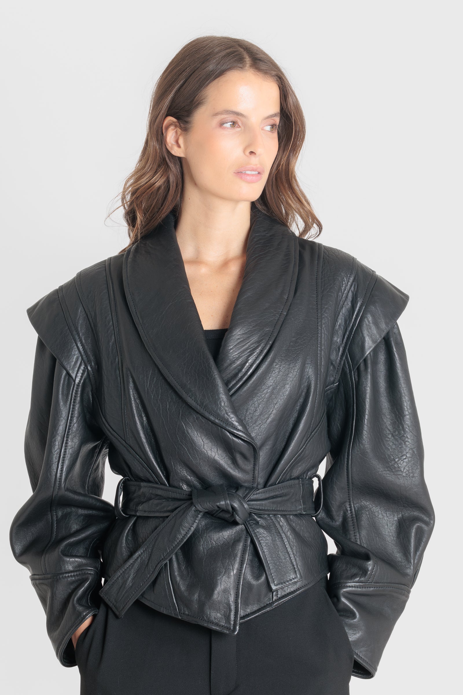 Blouson cuir MIA BLACK - vue dos - Serge Pariente Paris