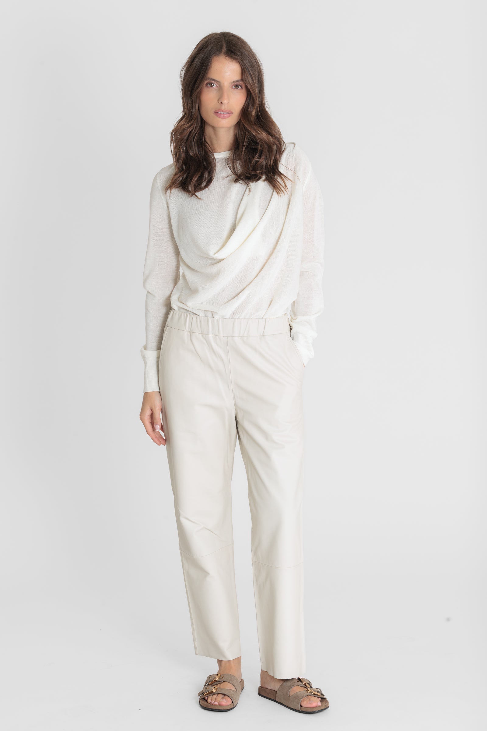 SARAH PANT EGG SHELL