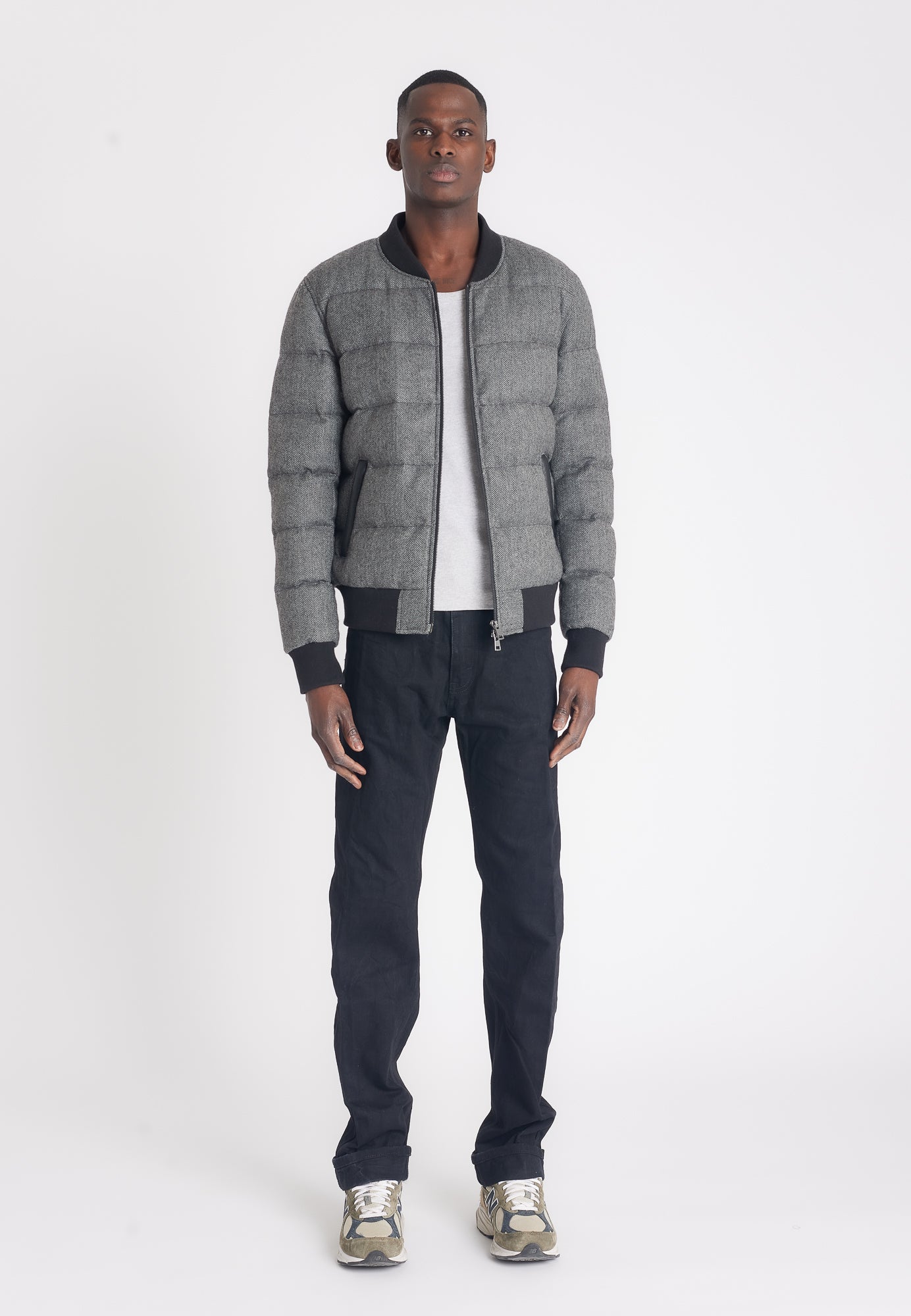 Doudoune laine BONBON DOUDOUNE WOOL GREY - vue dos - Serge Pariente Paris