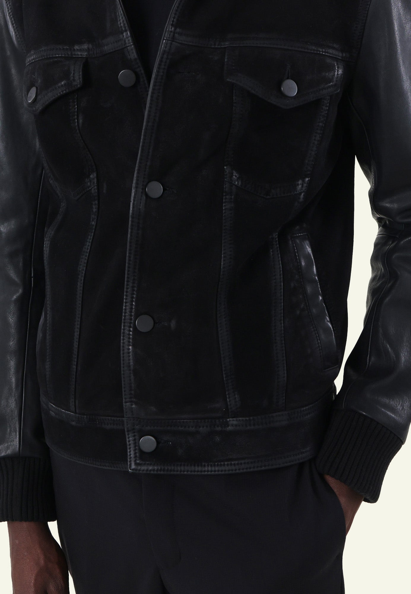 Blouson cuir JACK 2 - vue portee - Serge Pariente Paris