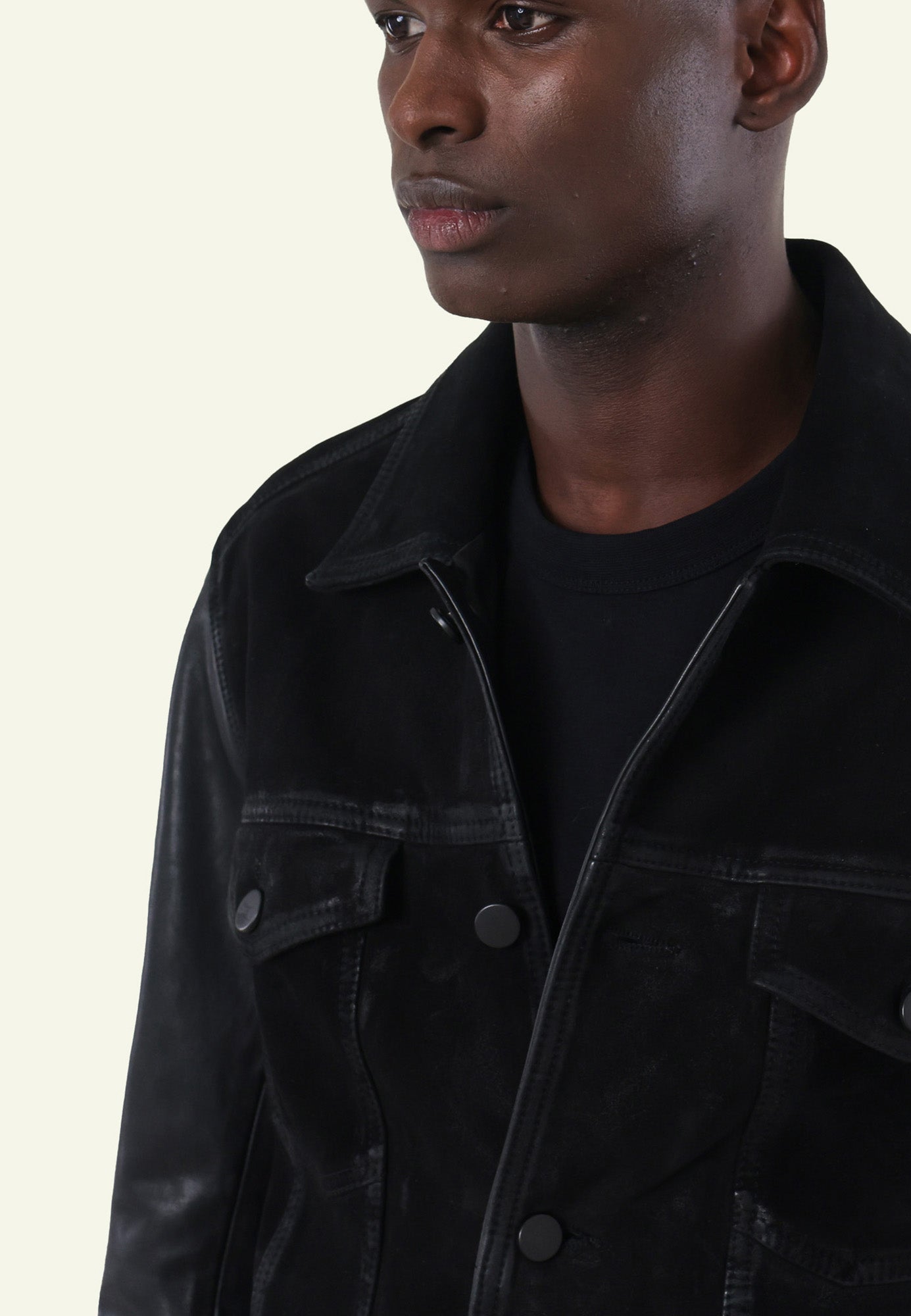 Blouson cuir JACK 2 - vue cote - Serge Pariente Paris