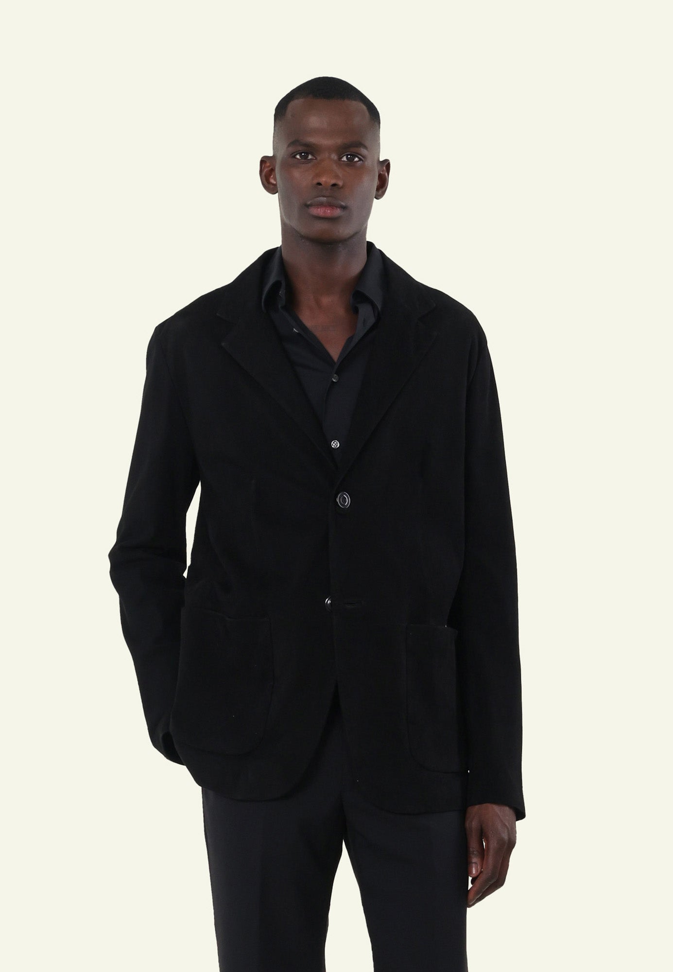 BLAZER VS BLACK vue dos blazer chèvre velours — Serge Pariente