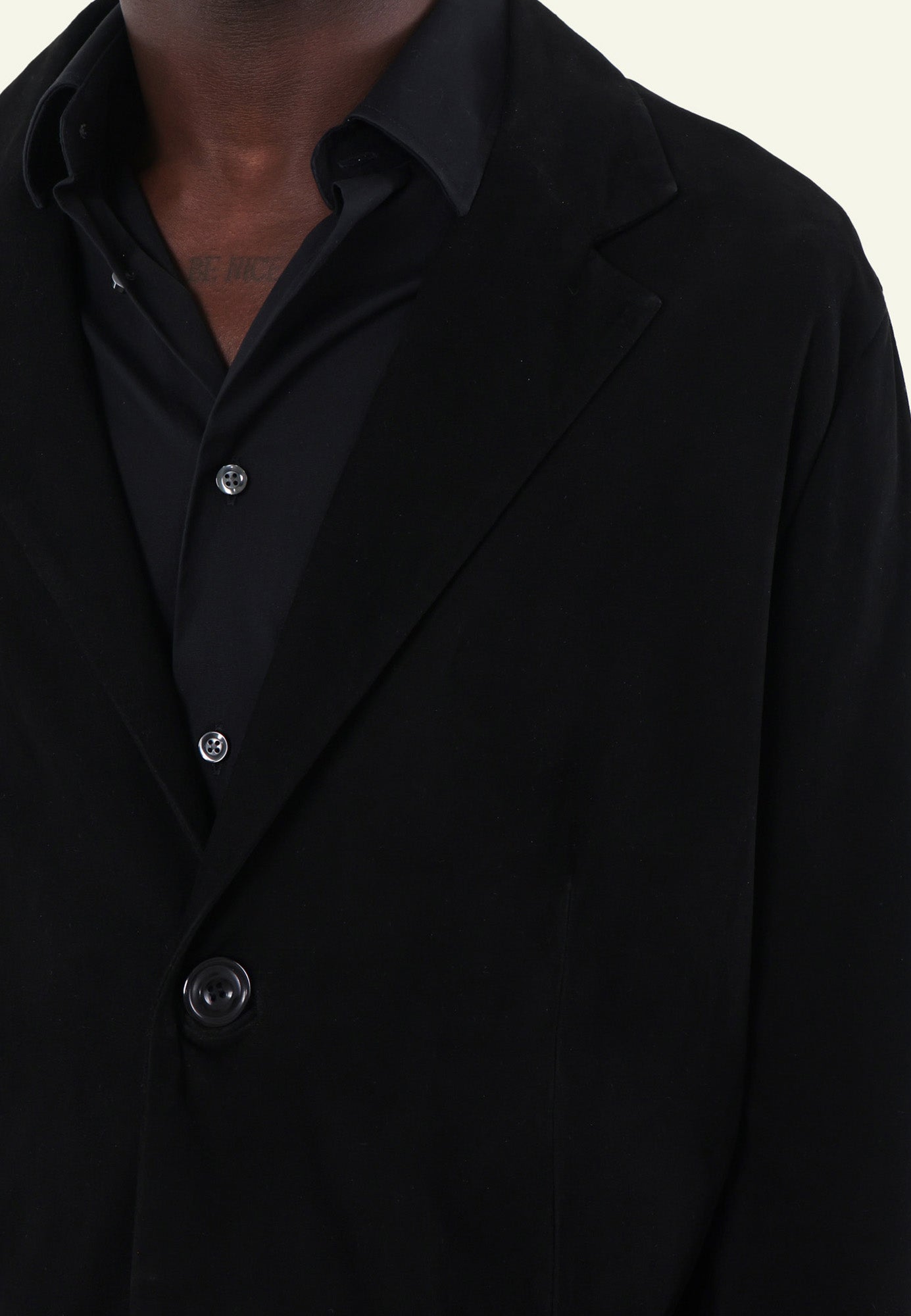 Blazer daim BLAZER VS BLACK vue zoom matière — Serge Pariente Paris