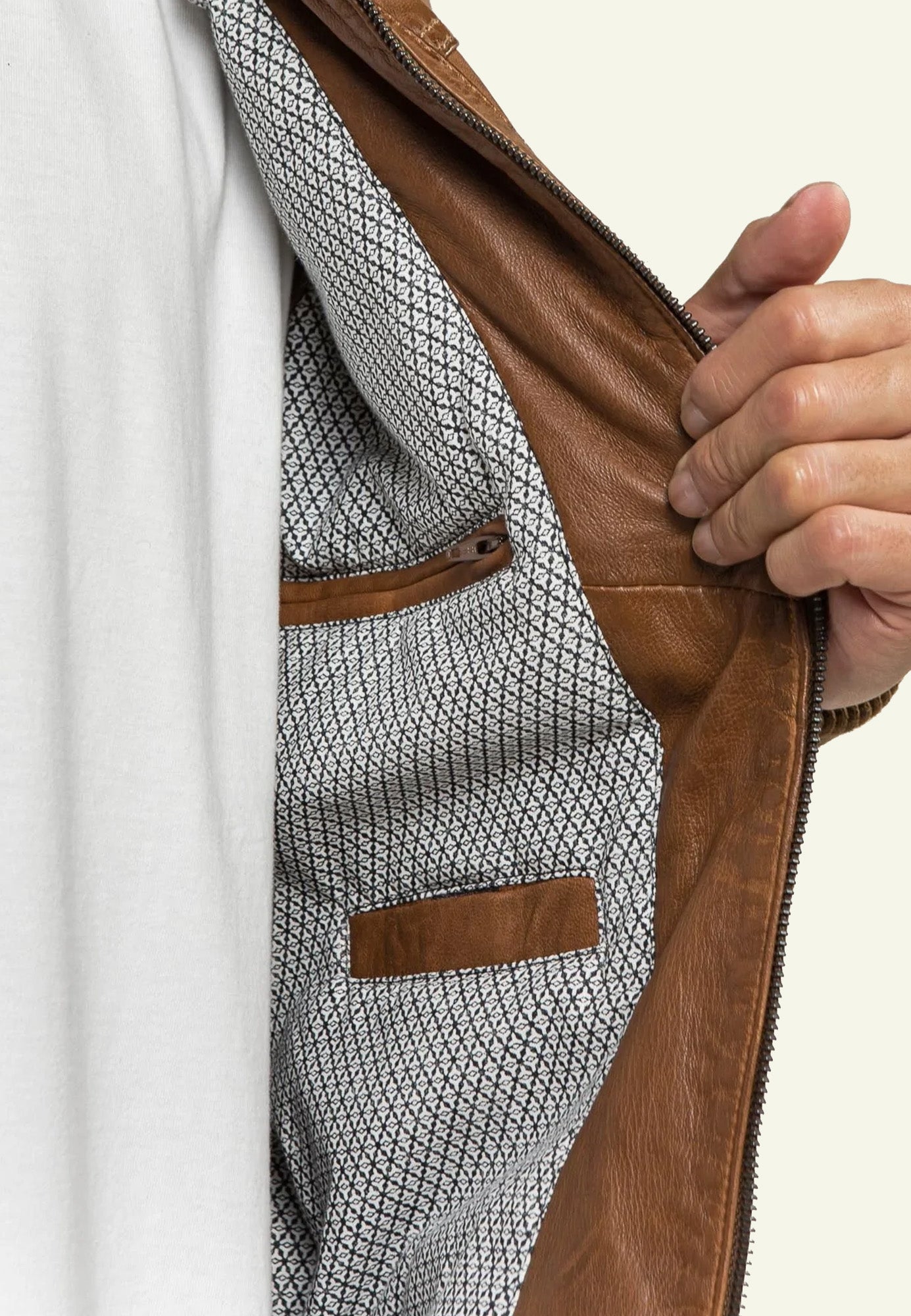 DANY BOMBER NF OXBLOOD vue dos bomber cuir mouton — Serge Pariente