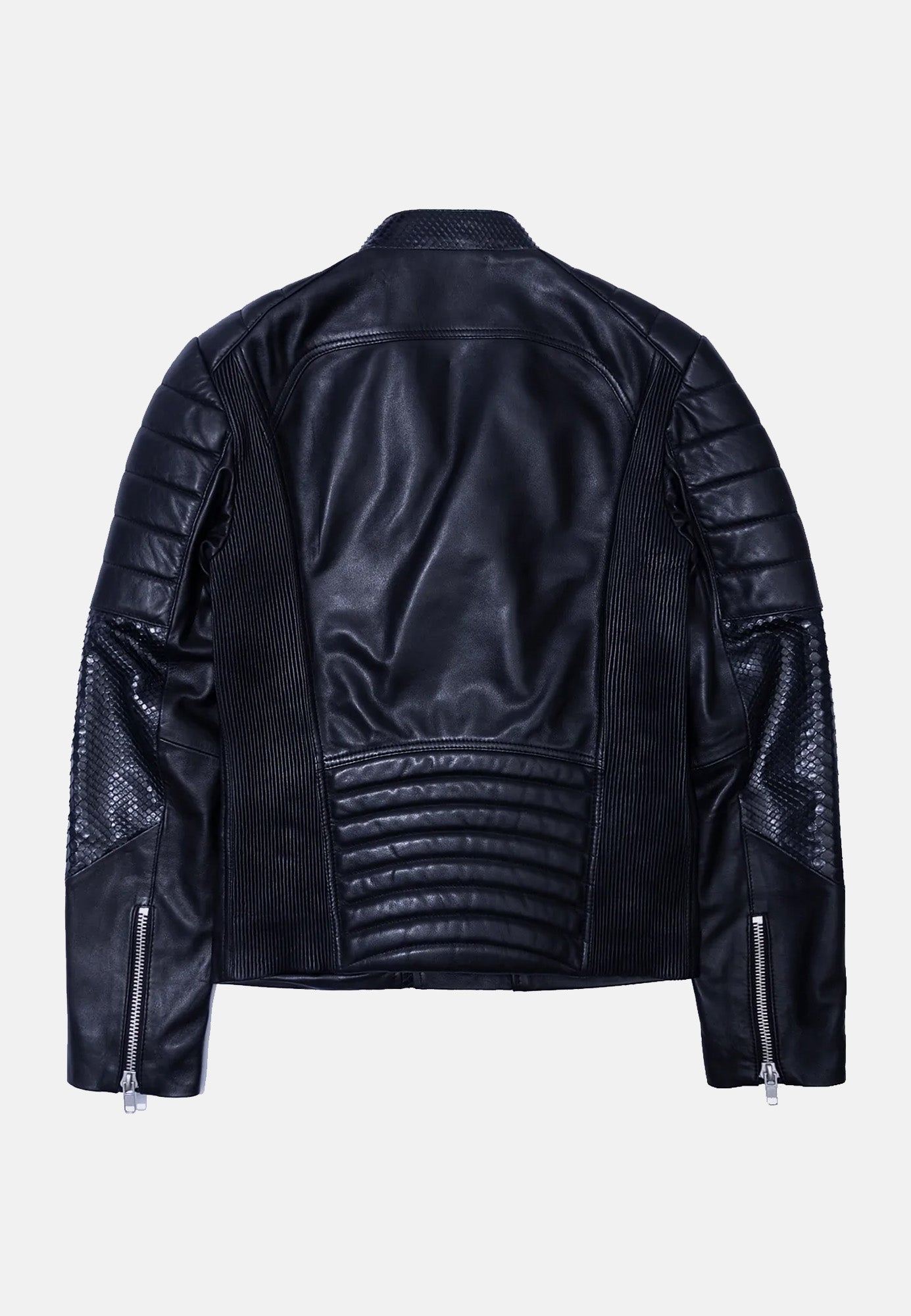 Blouson cuir GLADIATOR PYTHON vue côté — Serge Pariente Paris