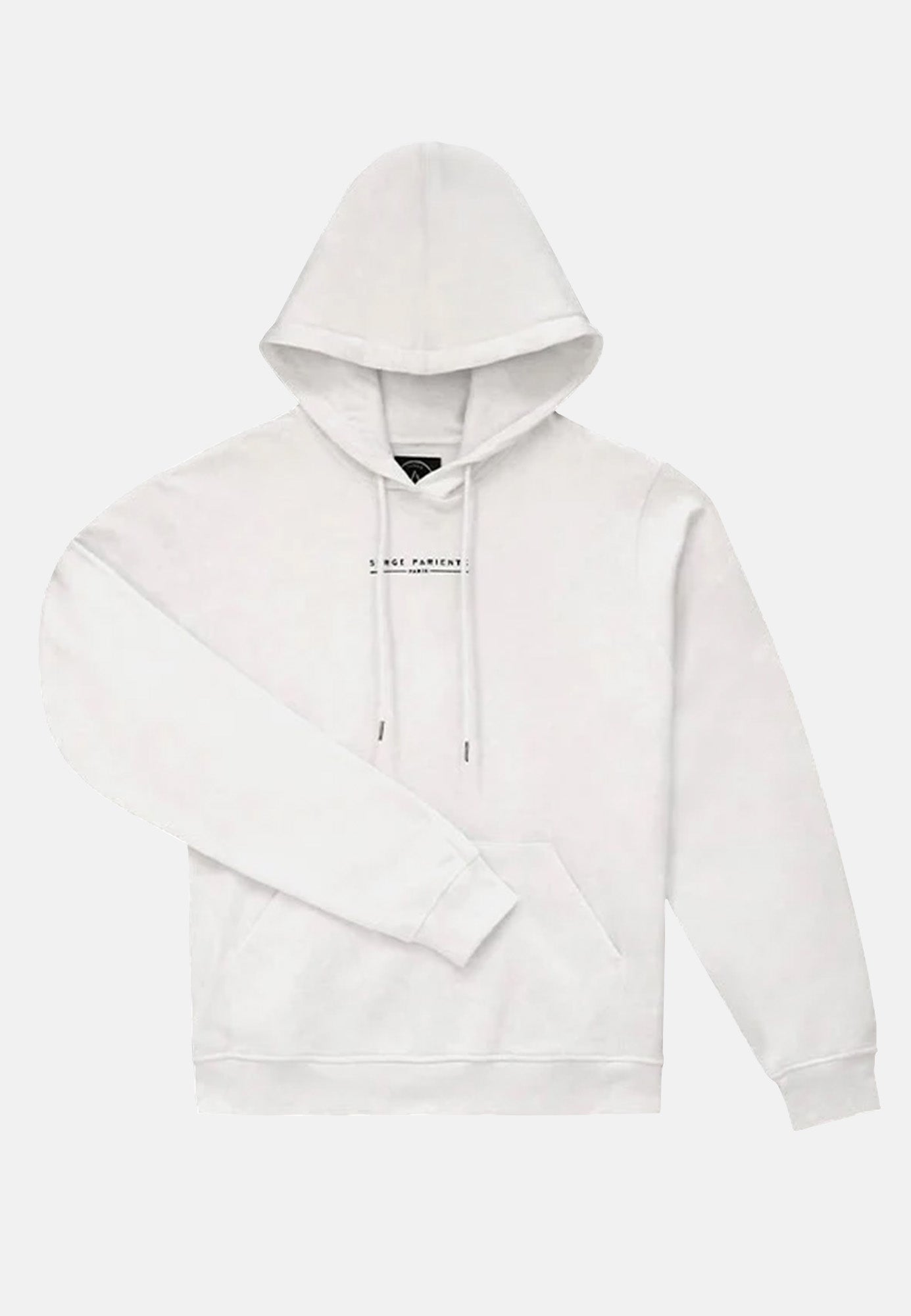 Détail broderie logo Paris HOODIE SP2 WHITE — Serge Pariente